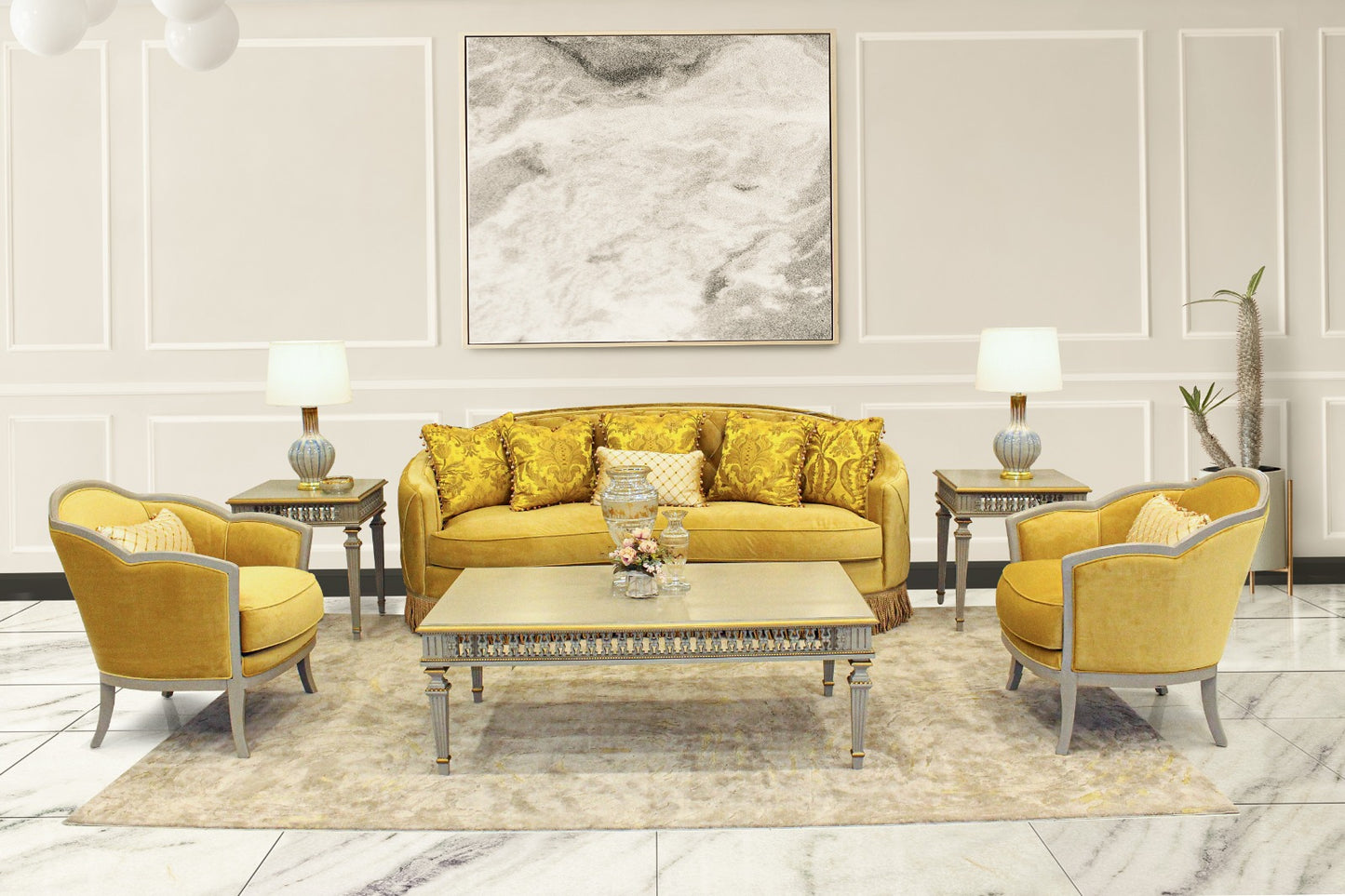 U530 Sofa Set - Yellow