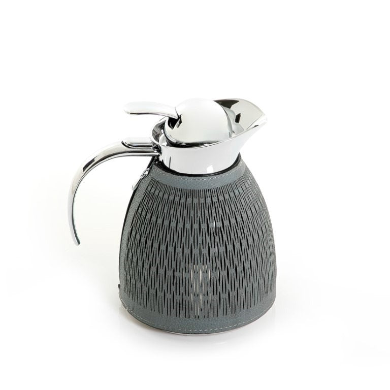 Metal Thermos with Leather Cover 1 L