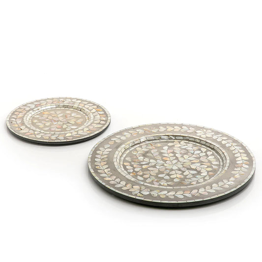 Mother of Pearl Round Trays