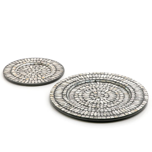 Mother of Pearl Round Trays