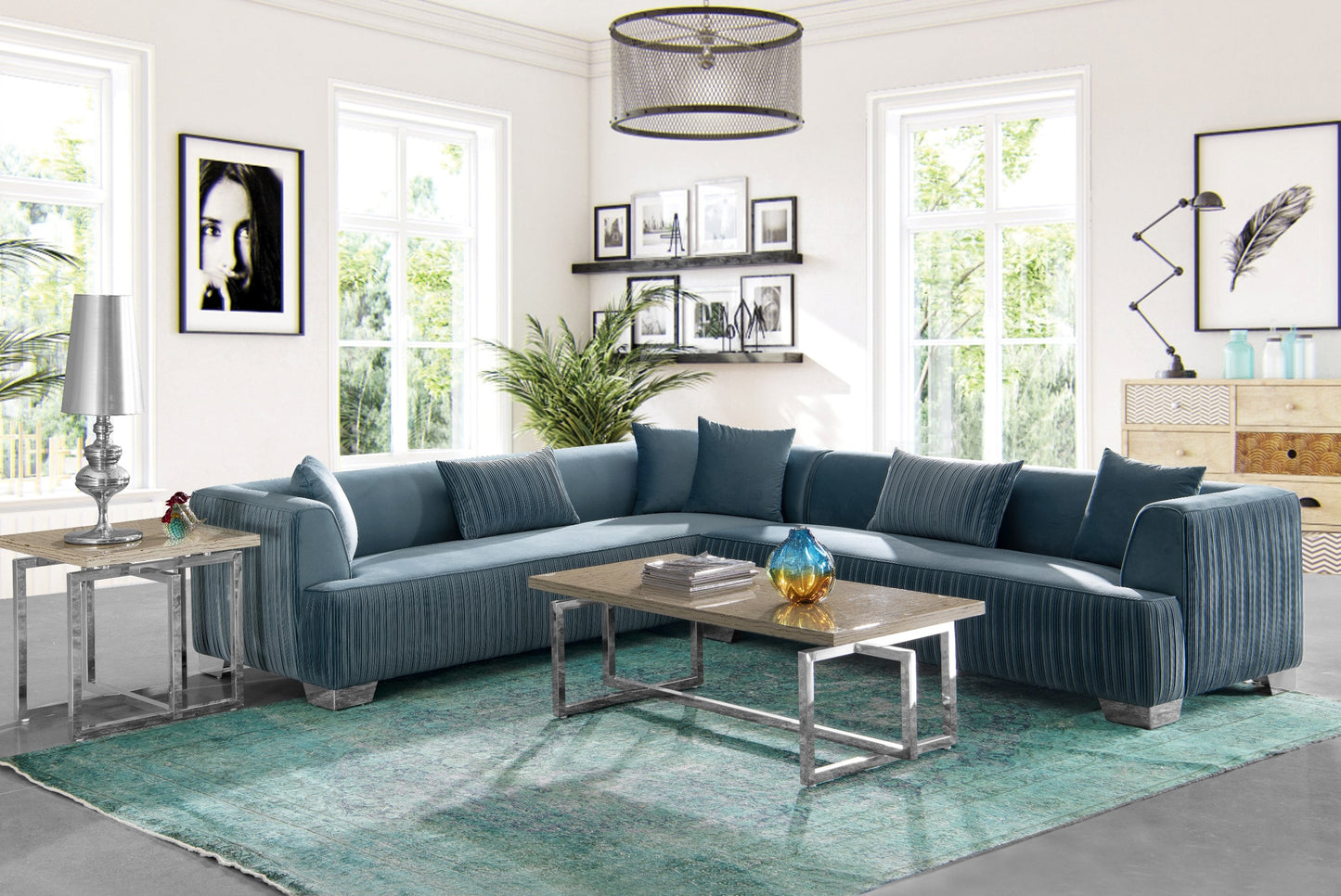 ZW-9105  Corner Sofa Set