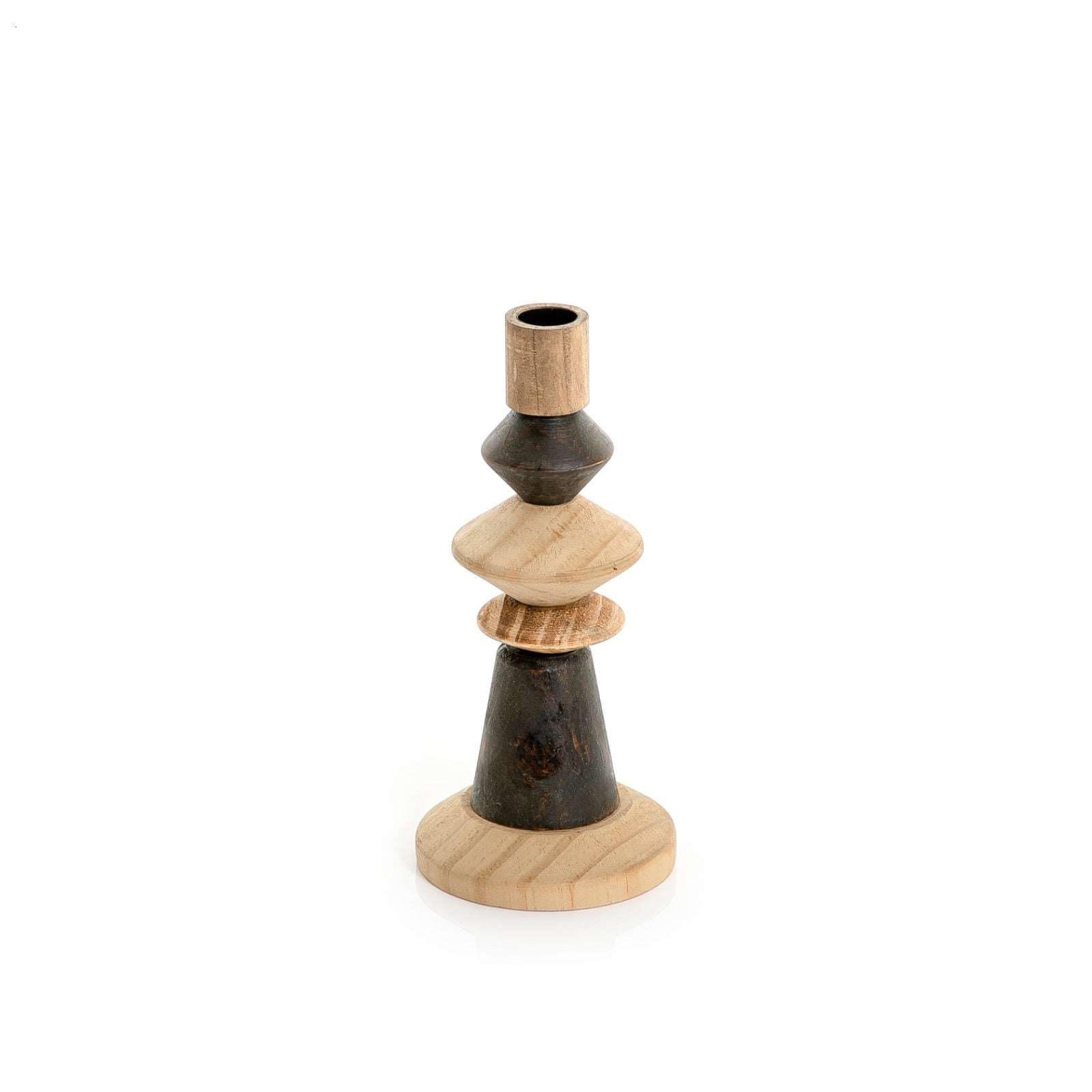 Wooden Candle Holder - 25cm