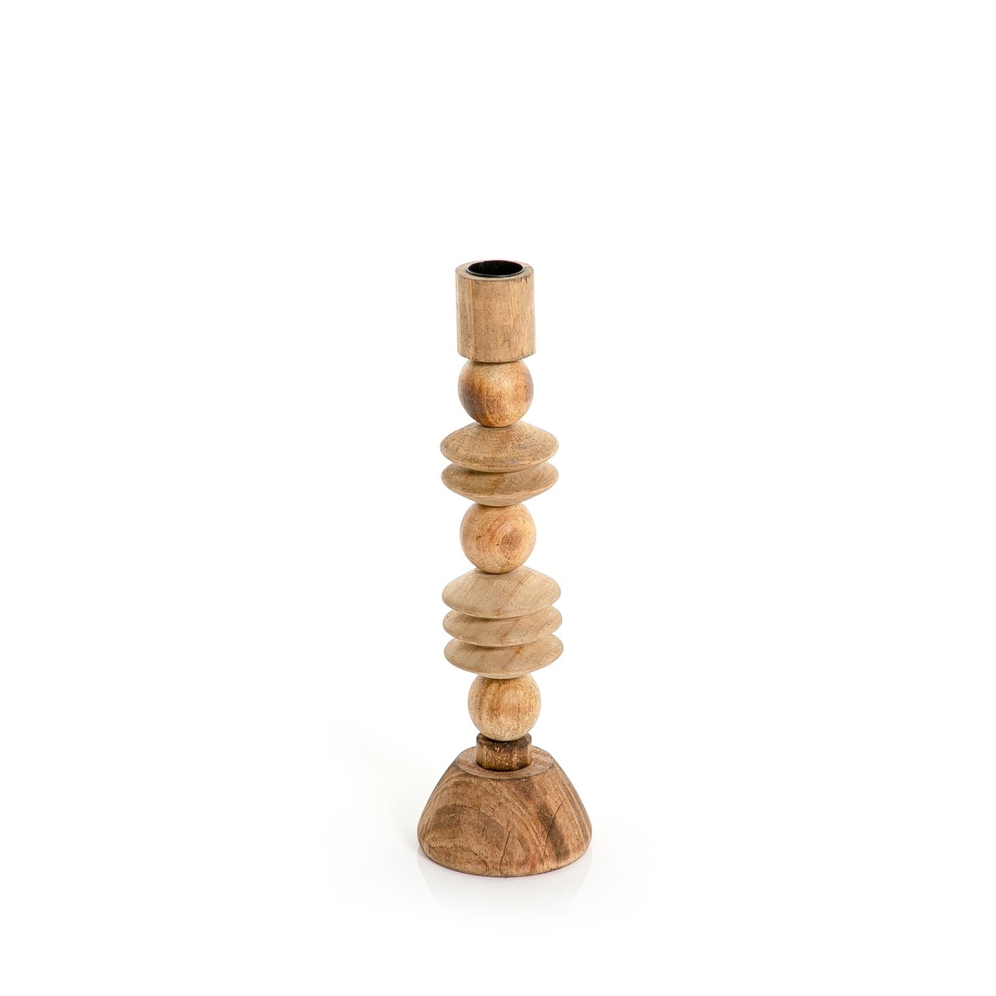 Wooden Candle Holder - 28cm