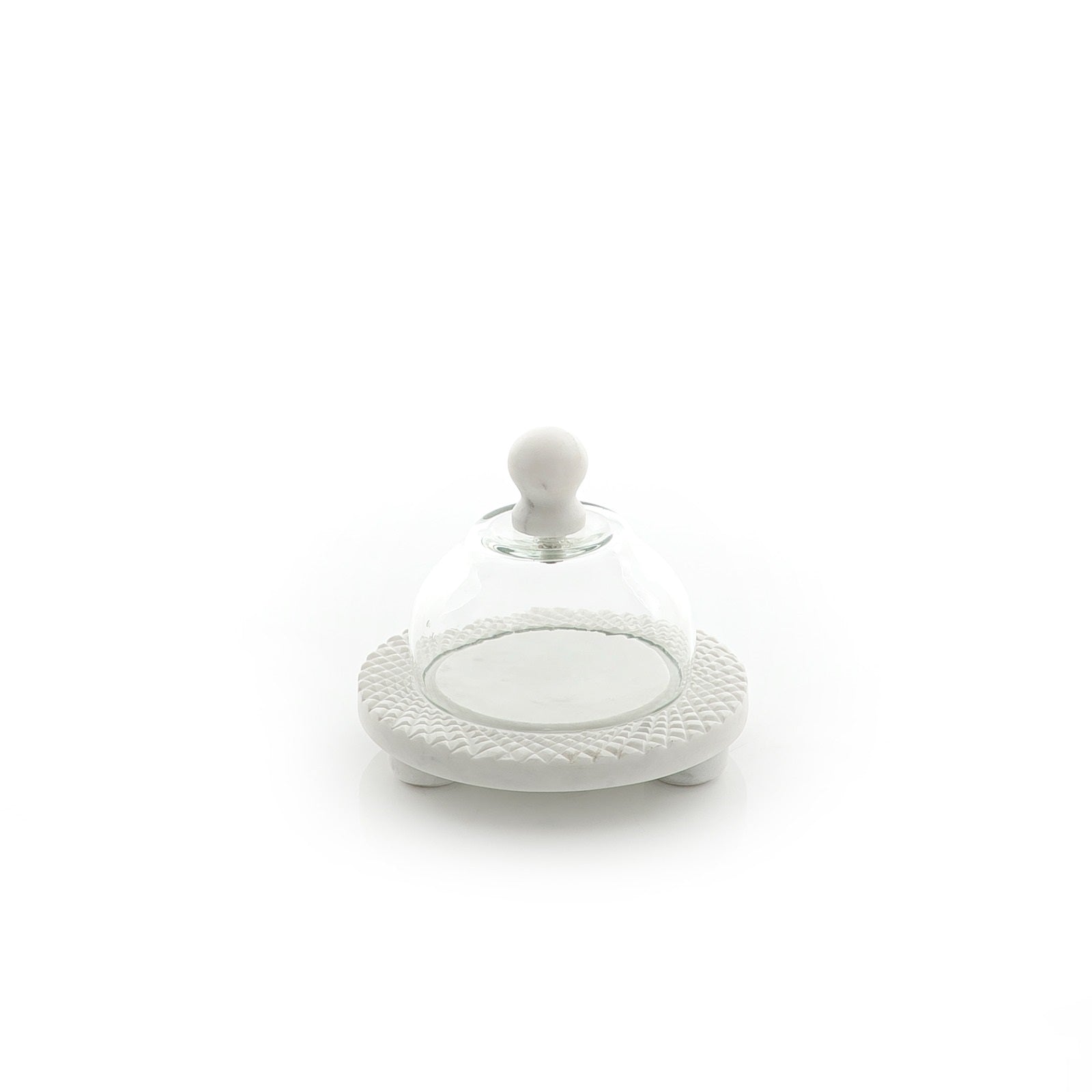 Marble Stand with Glass Cover