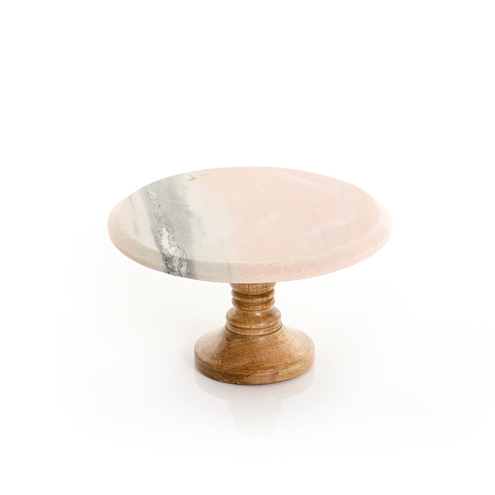 Marble Stand with Wooden Base