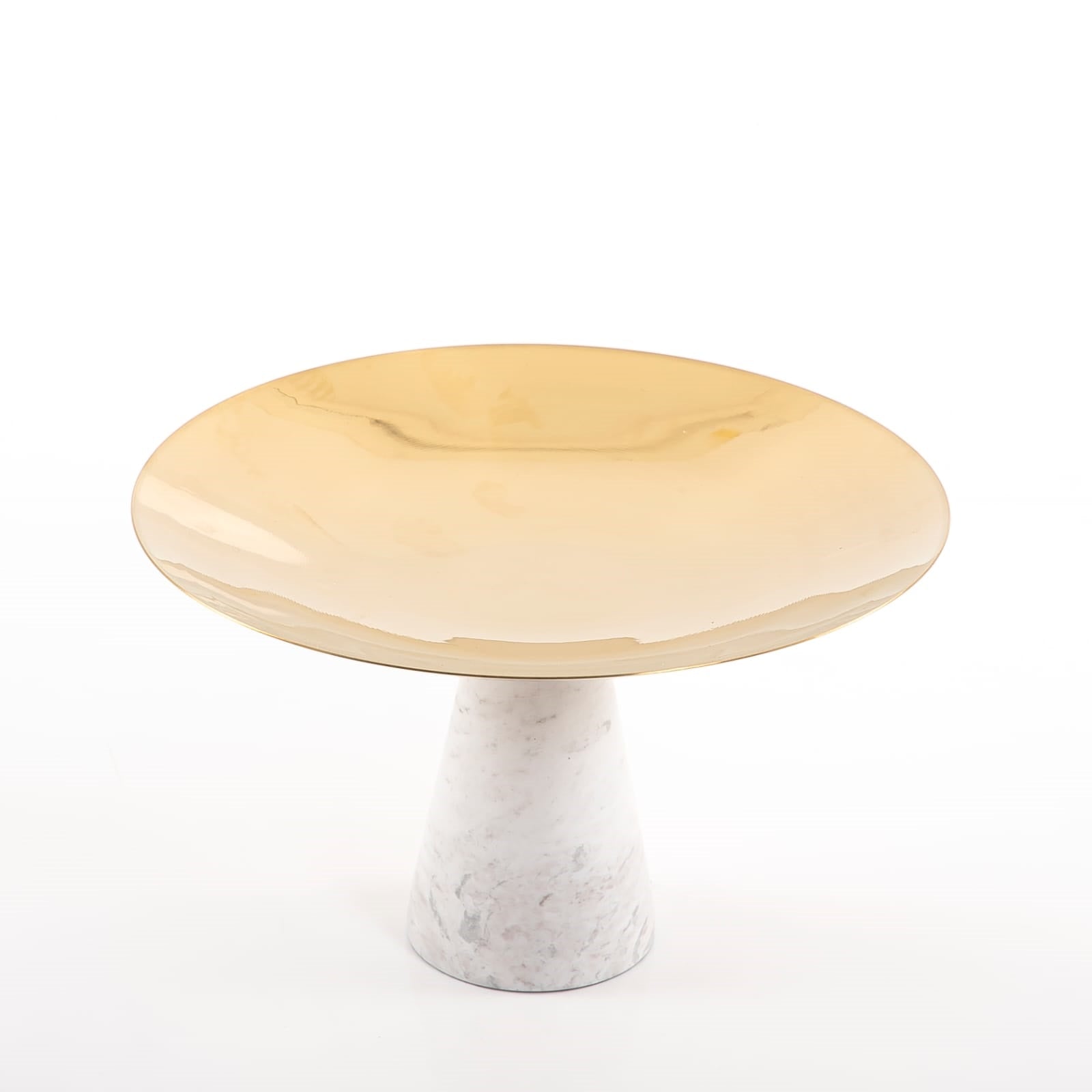 Gold Metal Stand with Marble Base