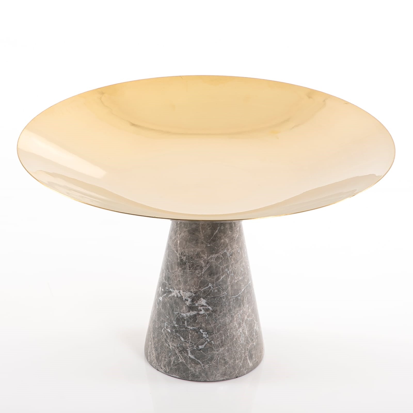 Gold Metal Stand with Marble Base