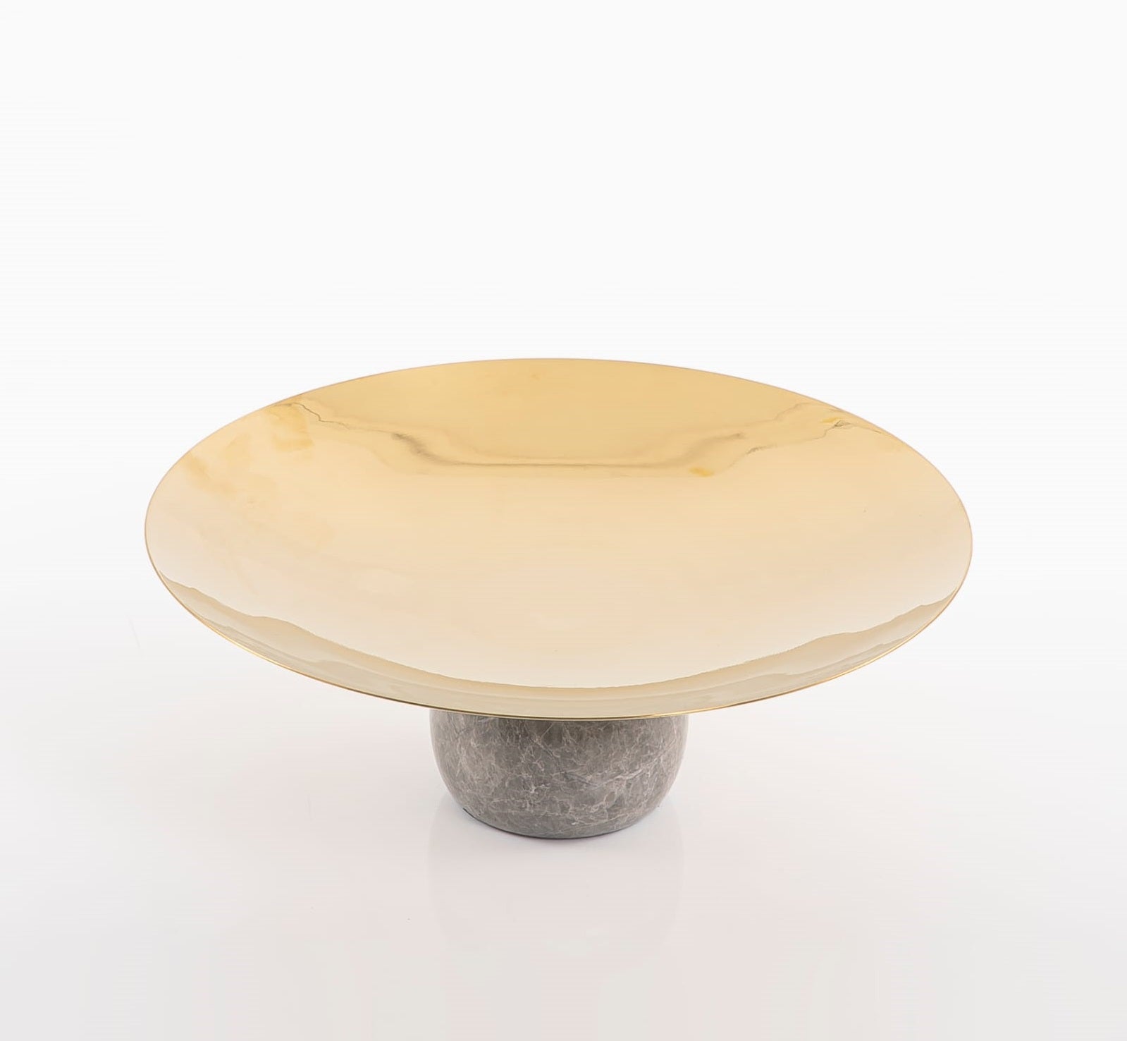 Gold Metal Stand with Marble Base