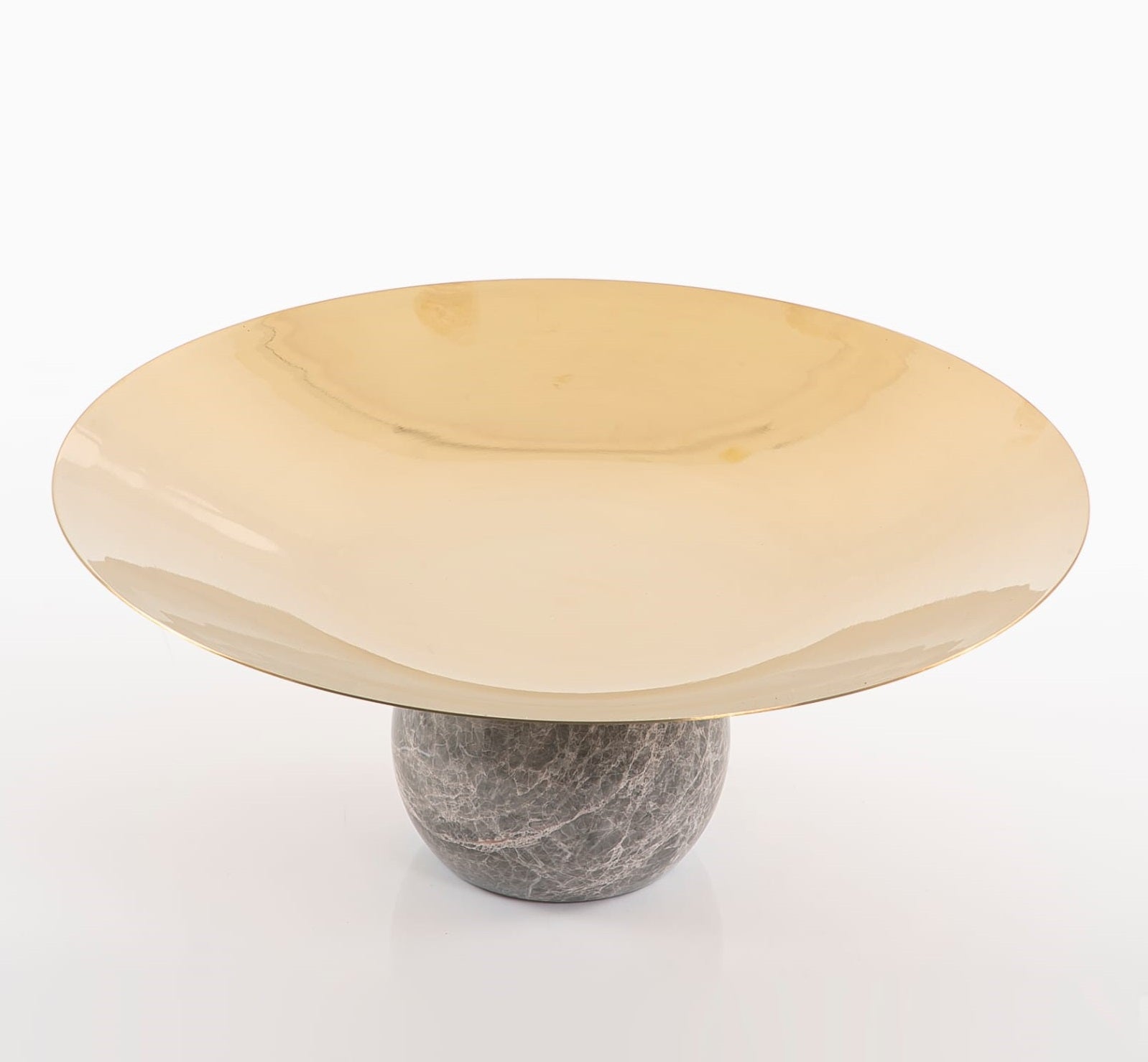 Gold Metal Stand with Marble Base
