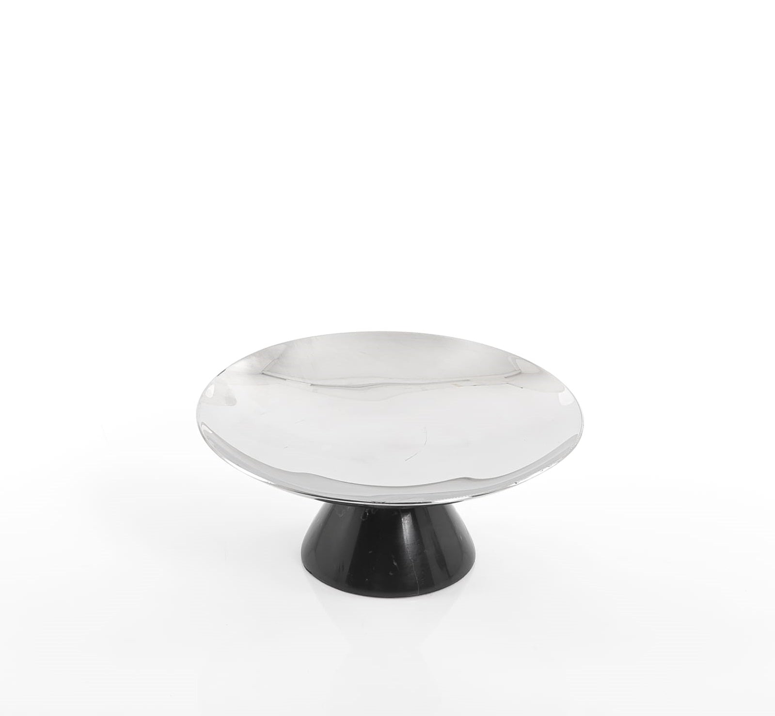 Silver Metal Stand with Marble Base