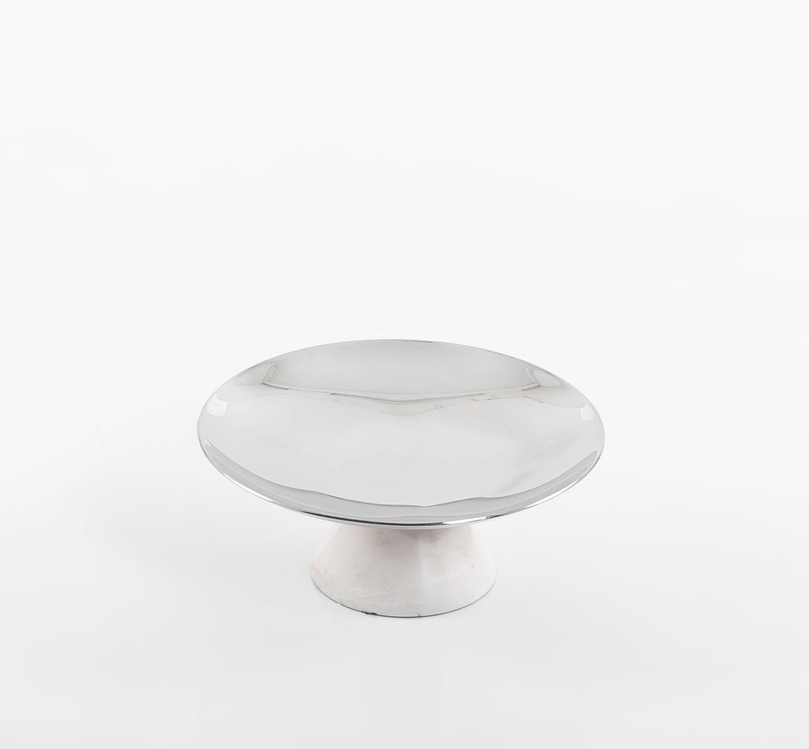 Silver Metal Stand with Marble Base