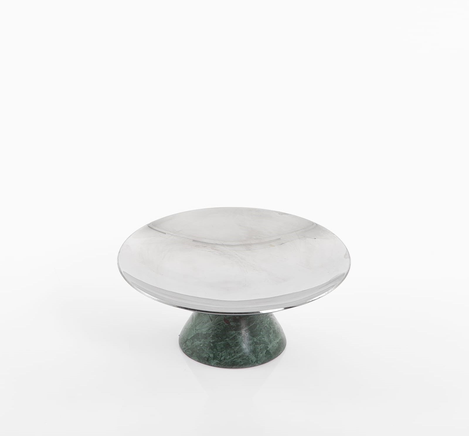 Silver Metal Stand with Marble Base