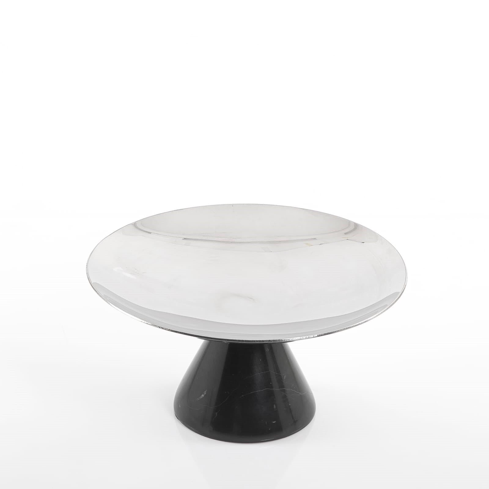 Silver Metal Stand with Marble Base