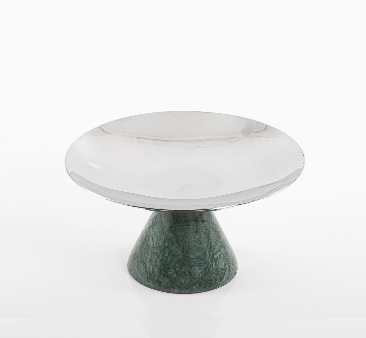 Silver Metal Stand with Marble Base