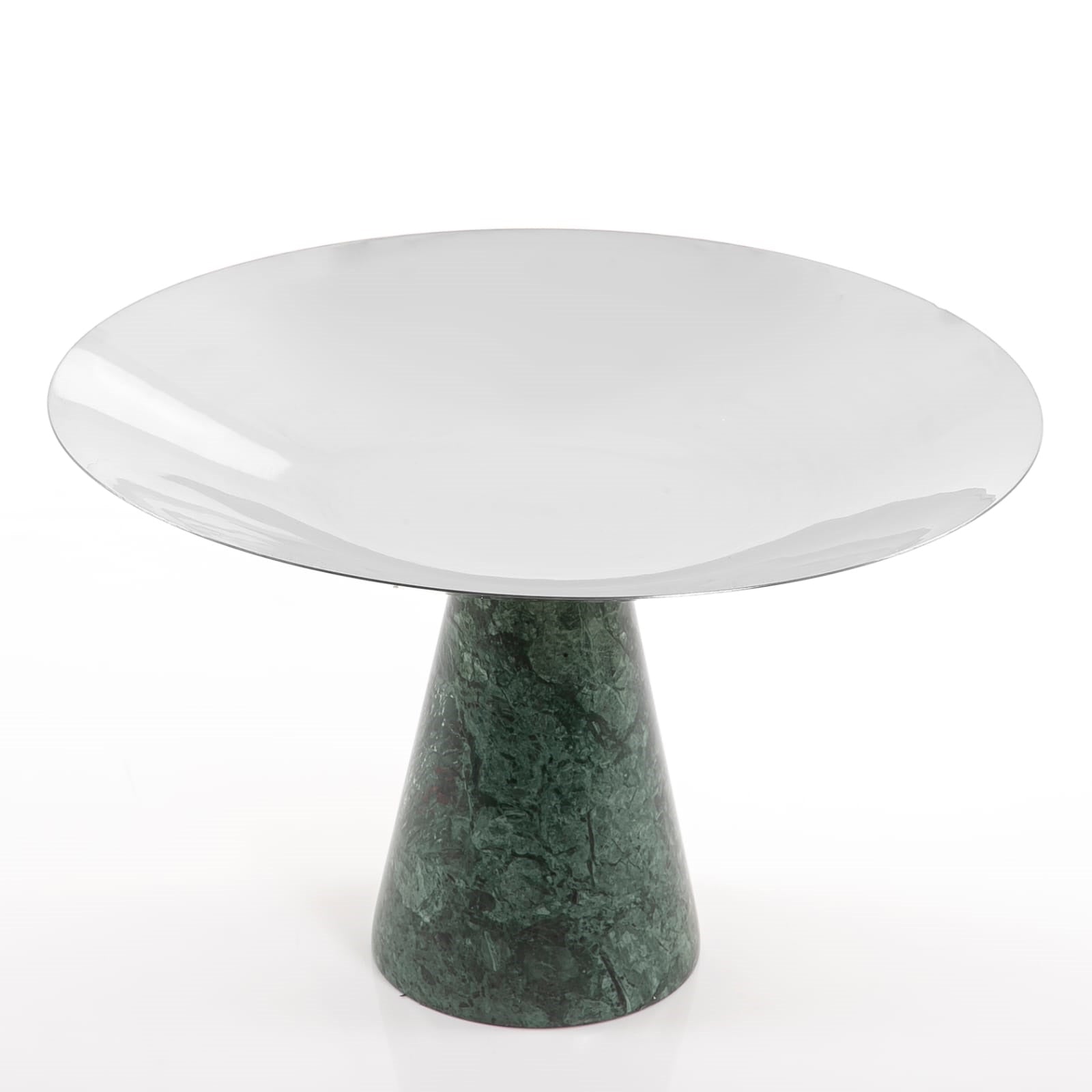 Silver Metal Stand with Marble Base