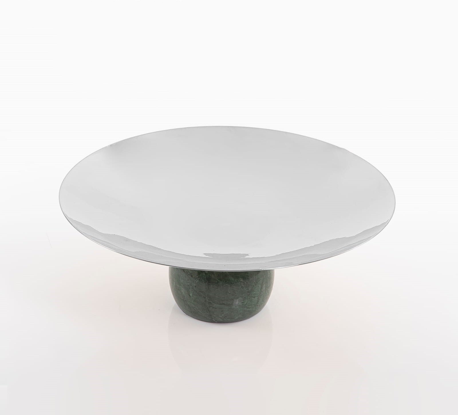 Silver Metal Stand with Marble Base