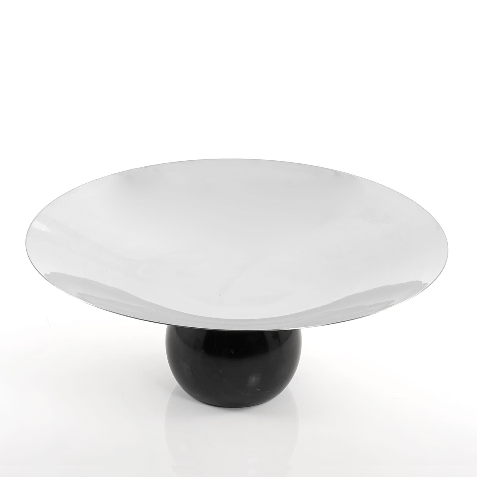 Silver Metal Stand with Marble Base