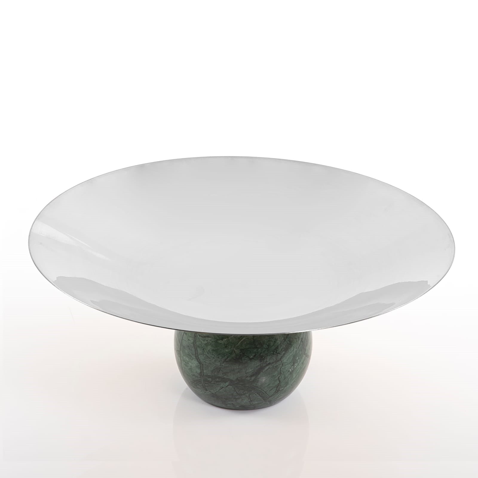 Silver Metal Stand with Marble Base