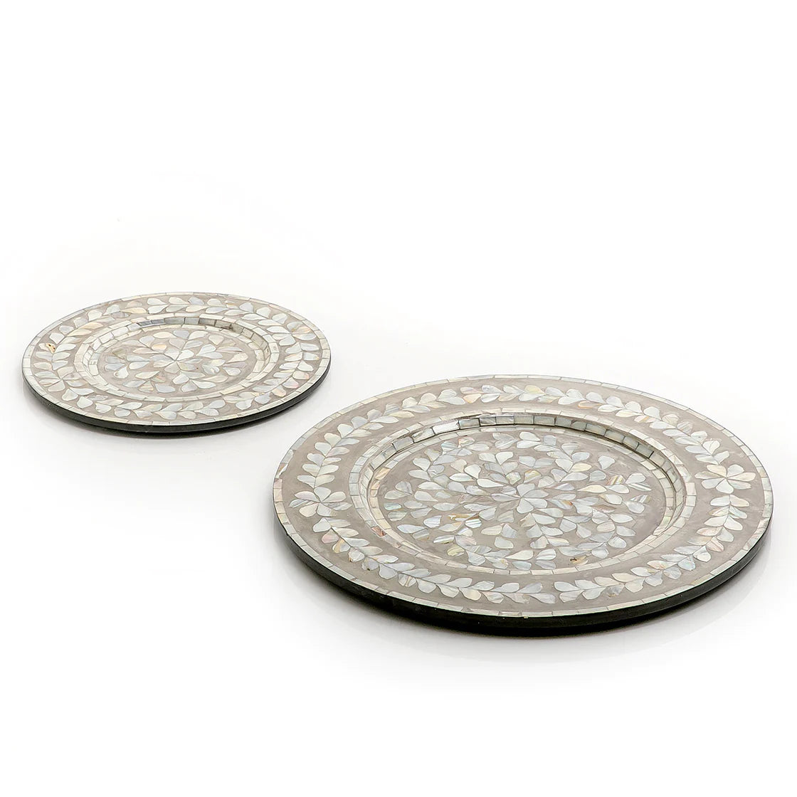 Mother of Pearl Round Trays