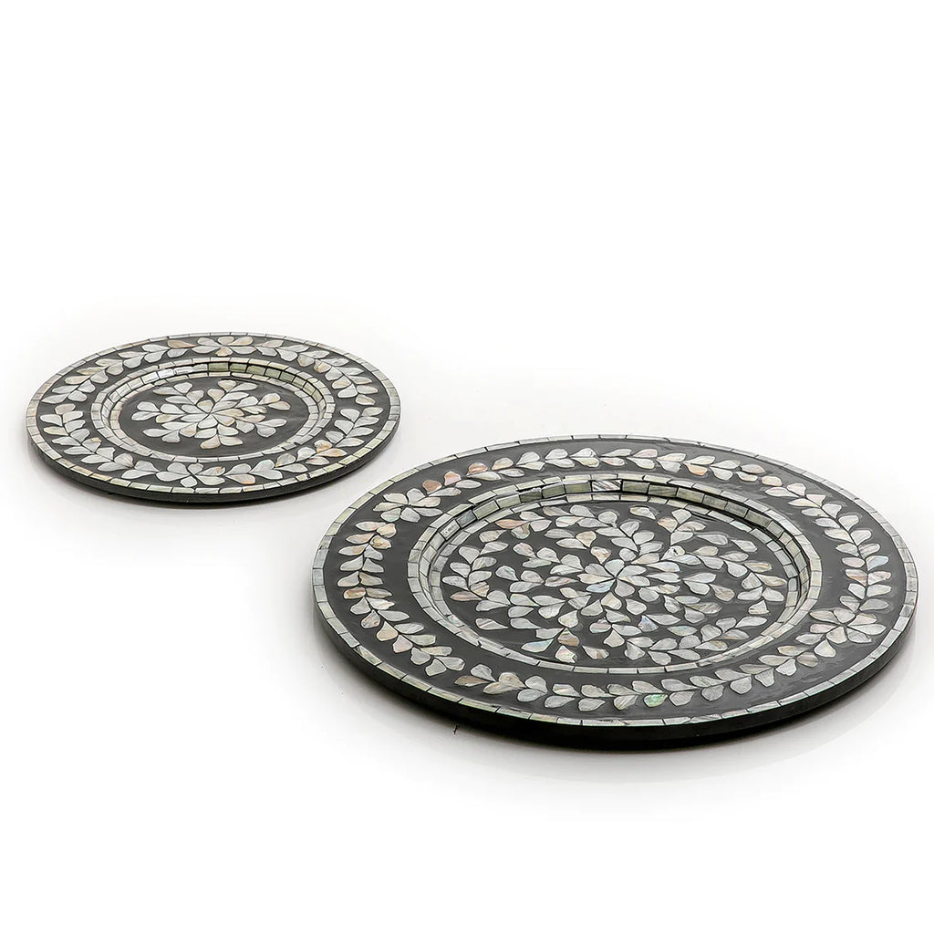 Mother of Pearl Round Trays