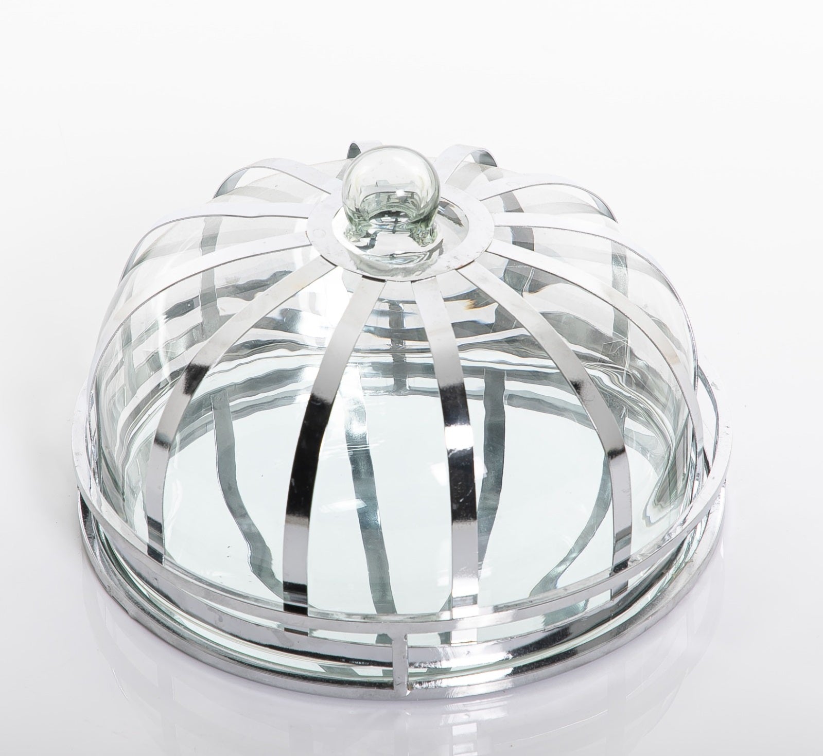 Metal and Glass Stand with Cover