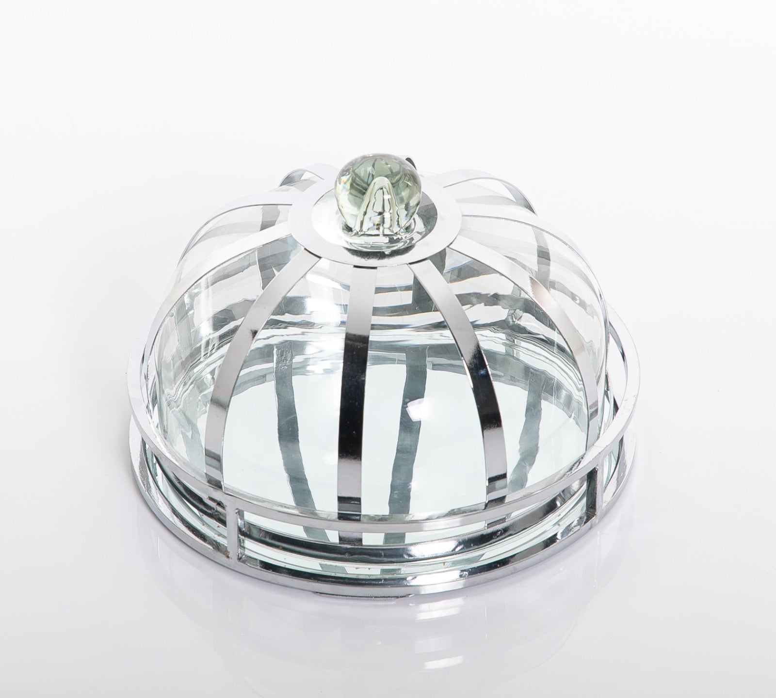 Metal and Glass Stand with Cover