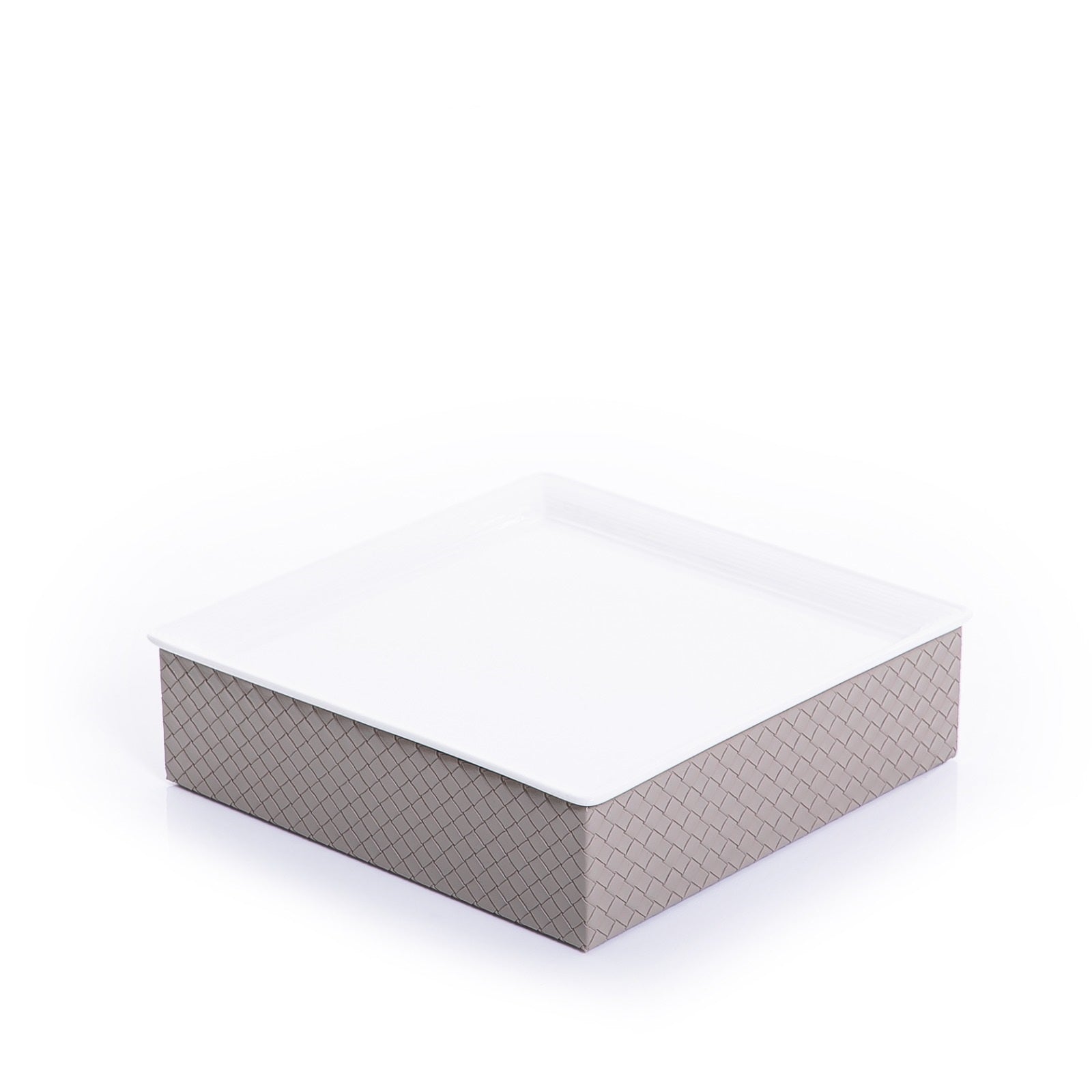 Ceramic Tray with Leather Base - 29cm