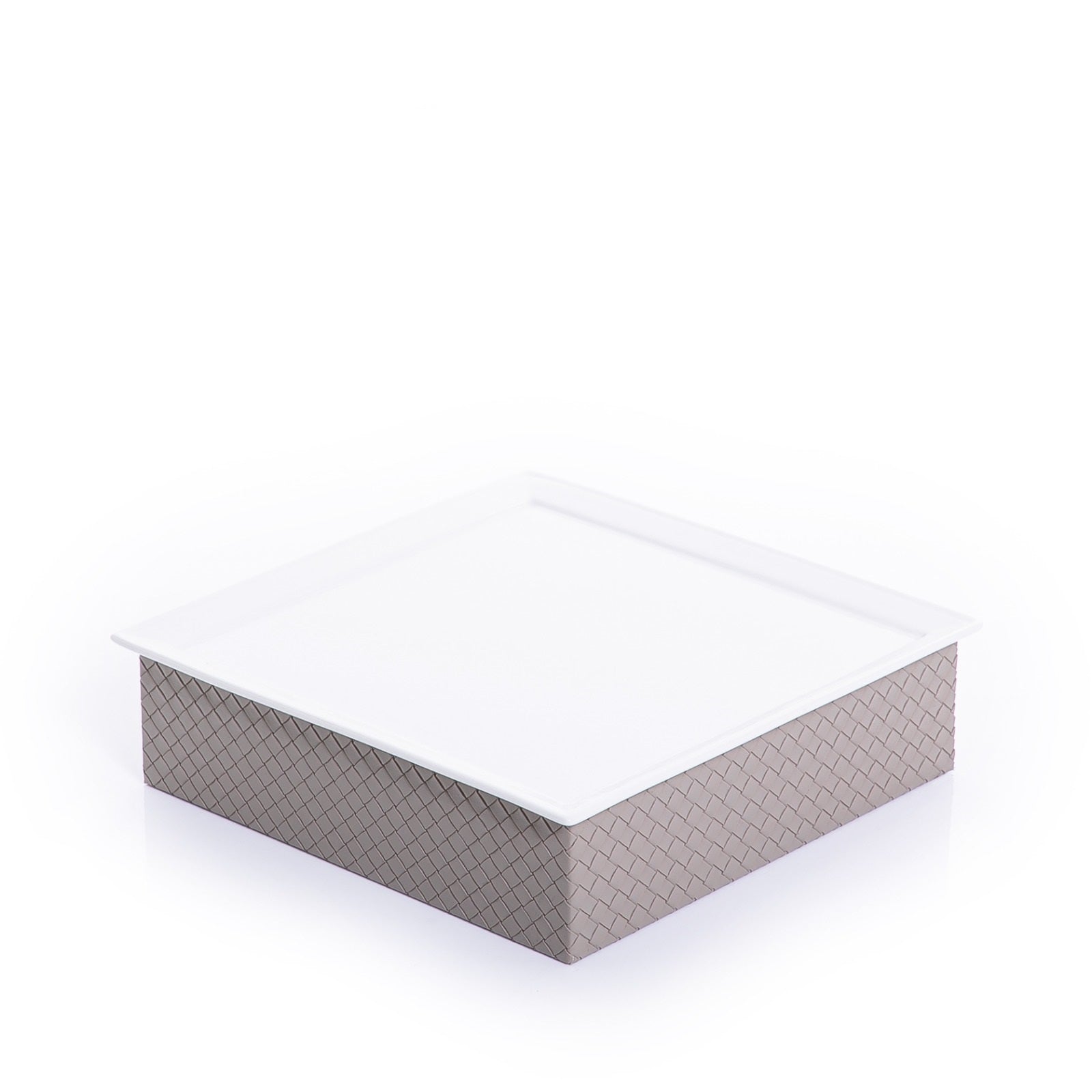 Ceramic Tray with Leather Base - 30.5cm