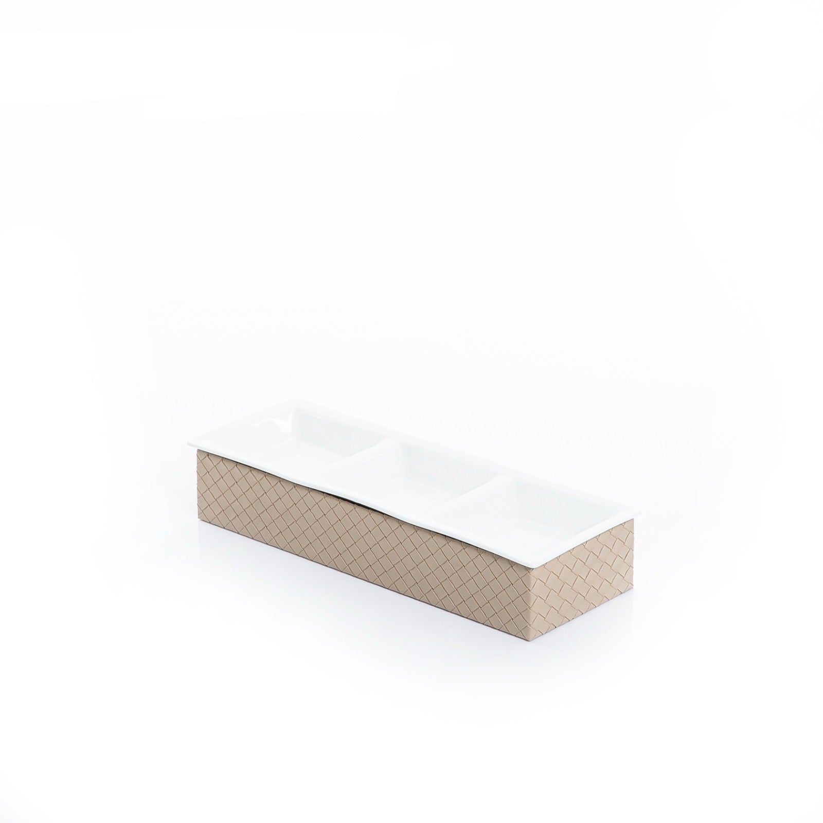 Ceramic Tray with Leather Base - 31cm