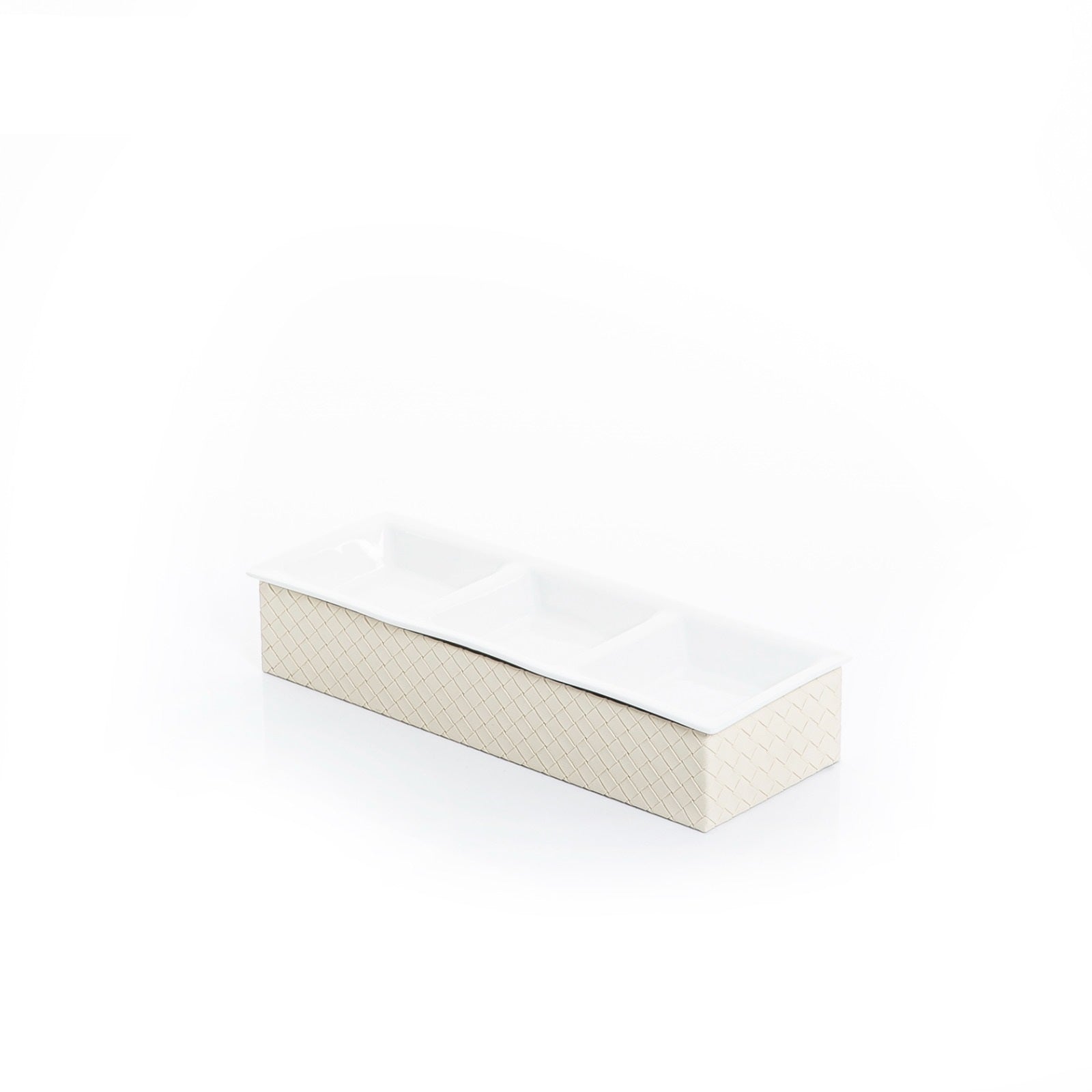 Ceramic Tray with Leather Base - 31cm