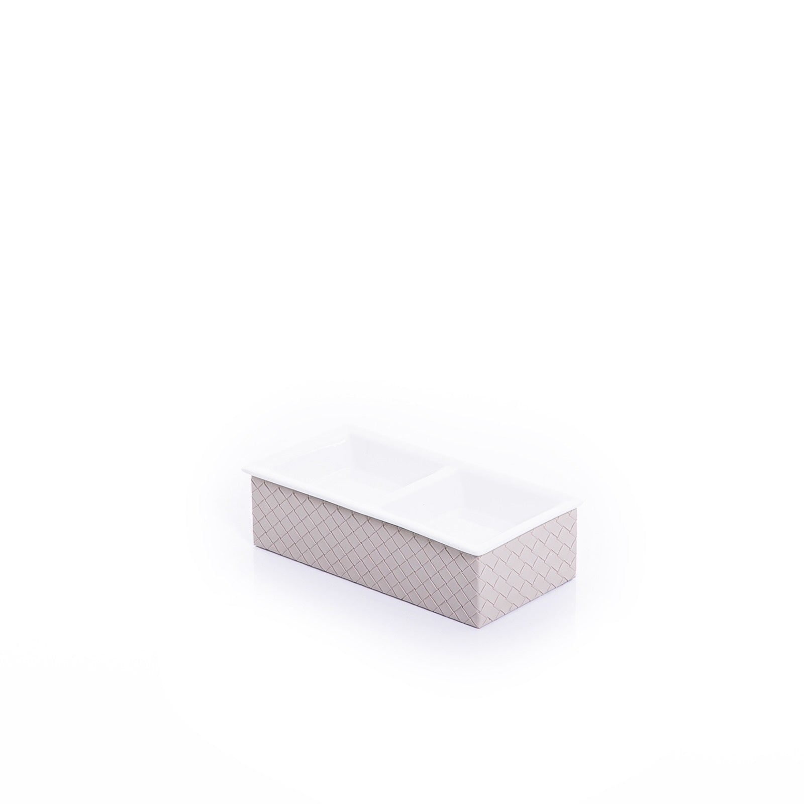 Ceramic Tray with Leather Base - 21cm