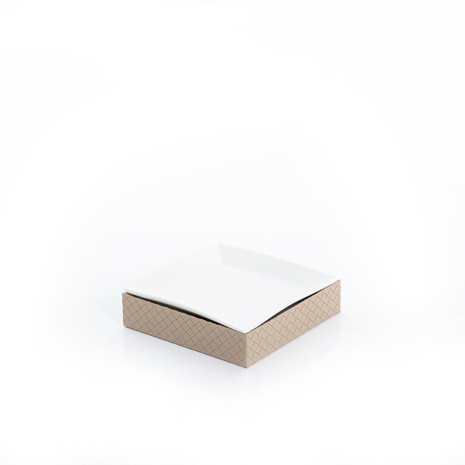 Ceramic Tray with Leather Base - 19cm