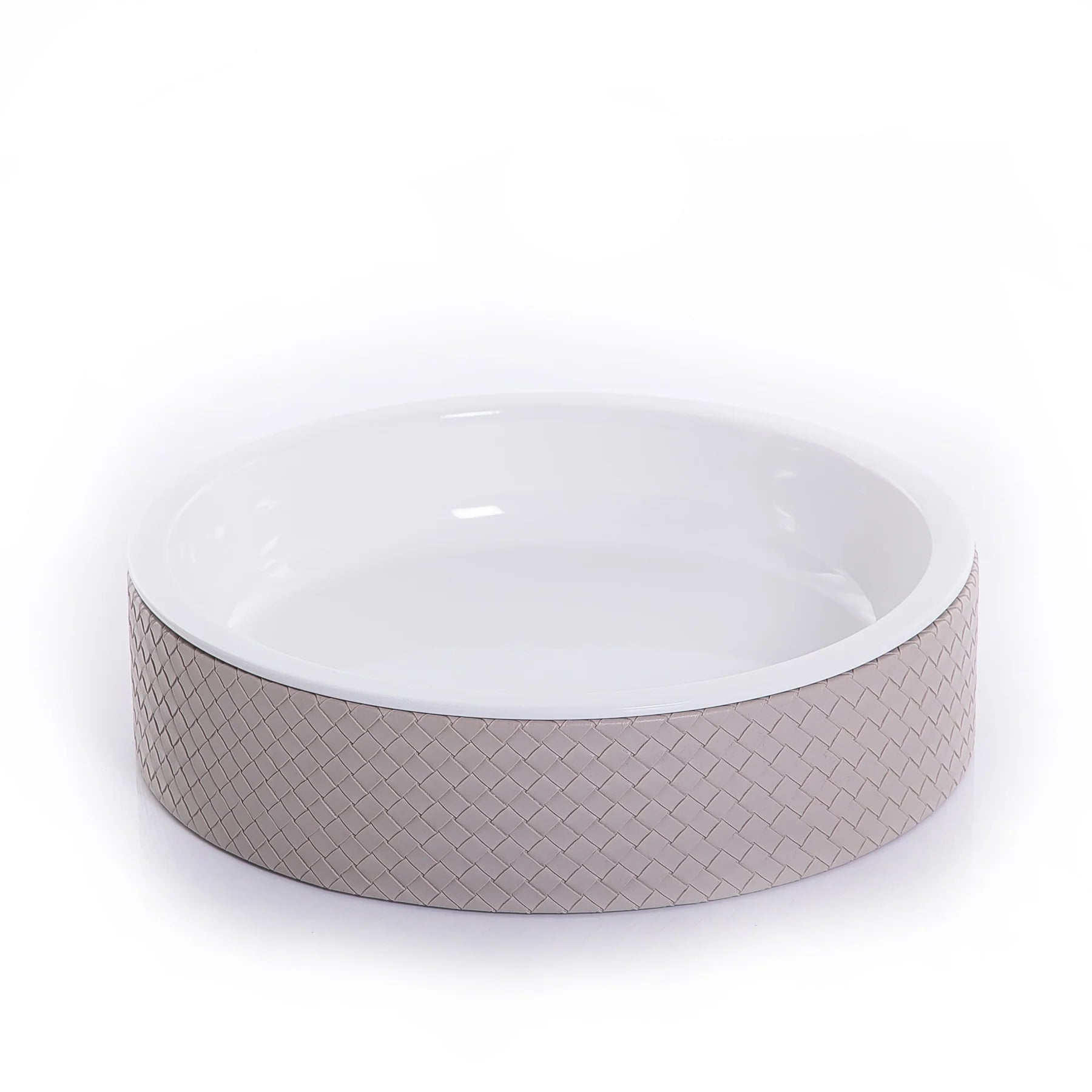 Ceramic Bowl with Leather Base - 34cm