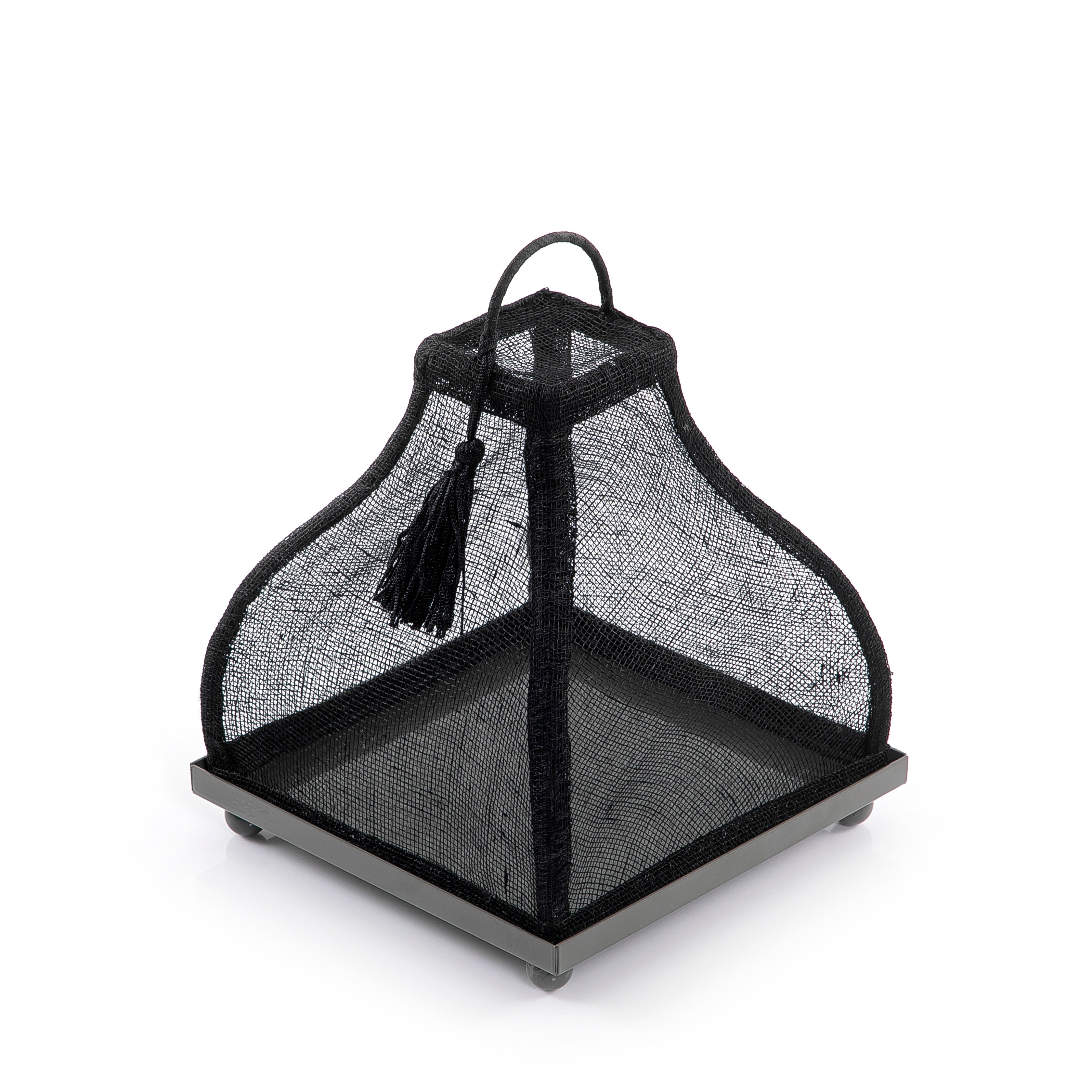 Linen Cover with Metal Base - 20cm