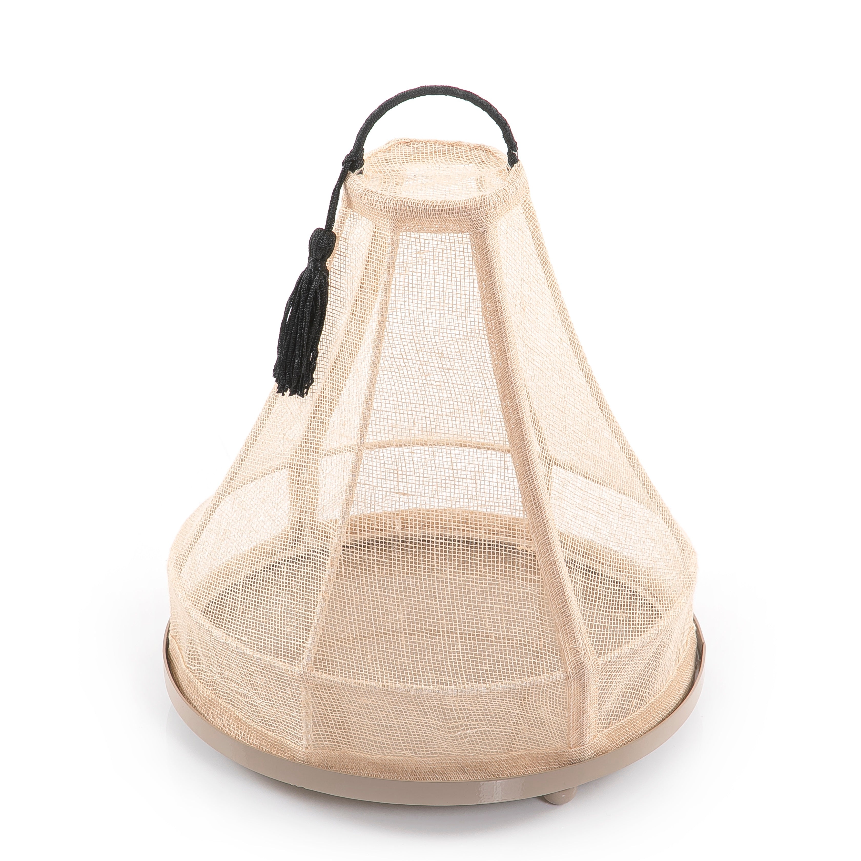 Linen Cover with Metal Base - 26cm
