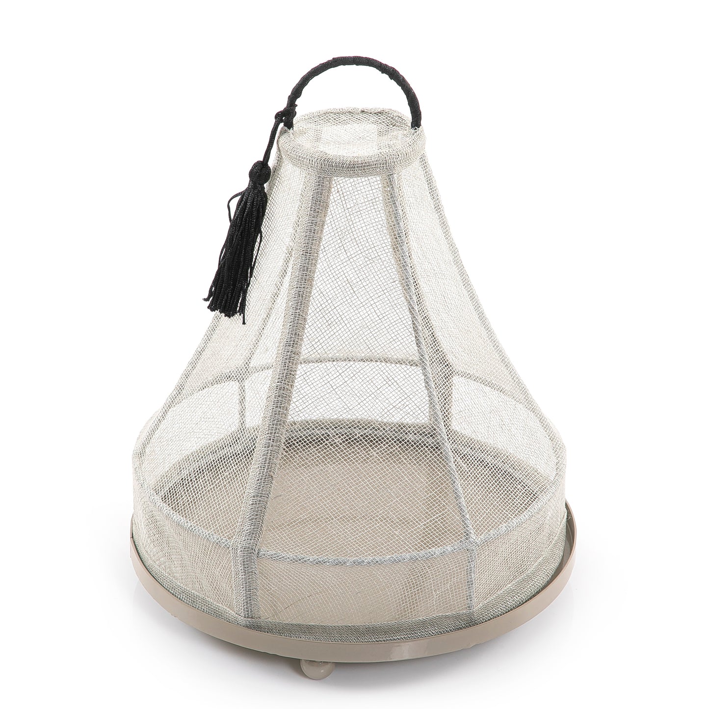 Linen Cover with Metal Base - 26cm