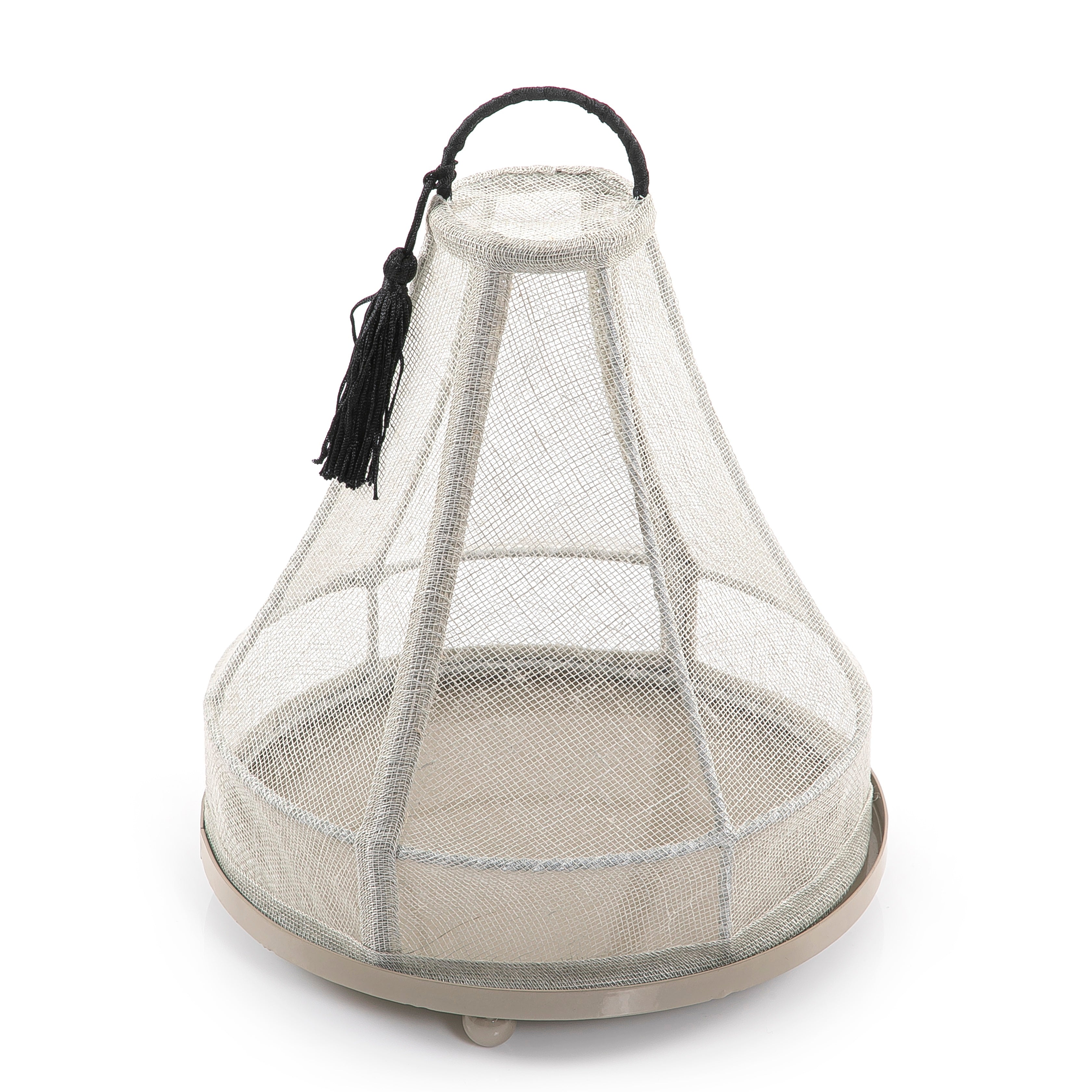 Linen Cover with Metal Base - 26cm