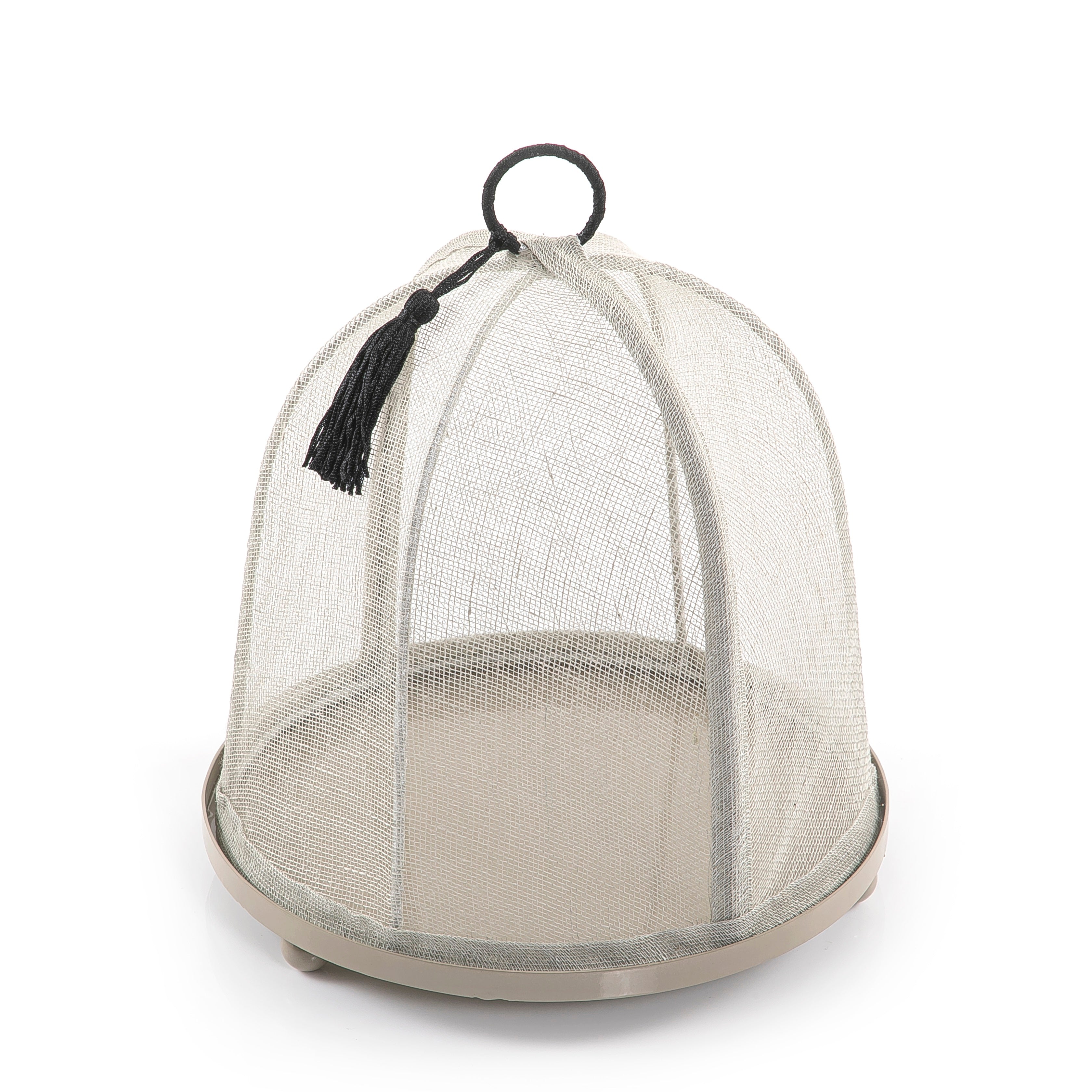 Linen Cover with Metal Base - 24cm