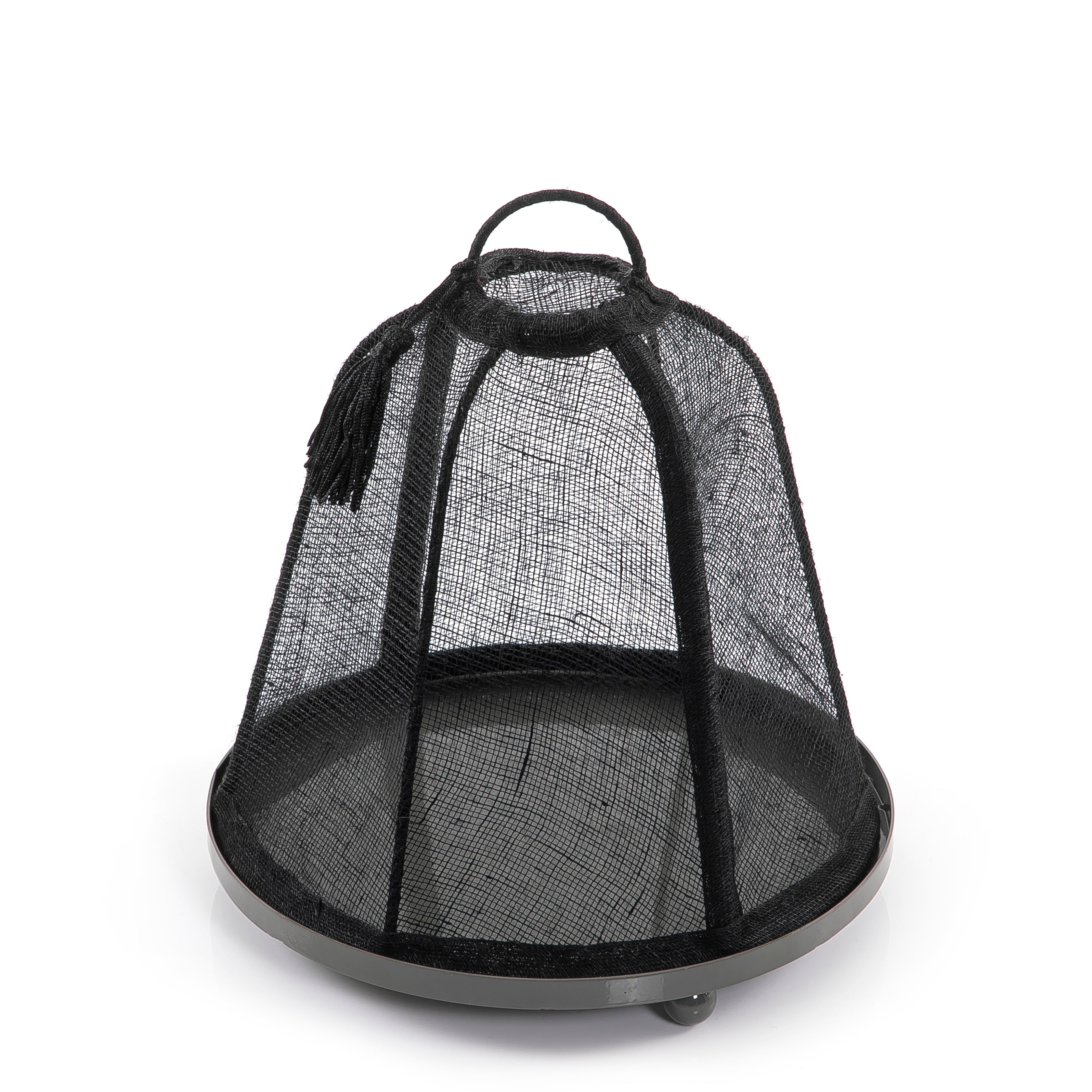 Linen Cover with Metal Base - 24cm