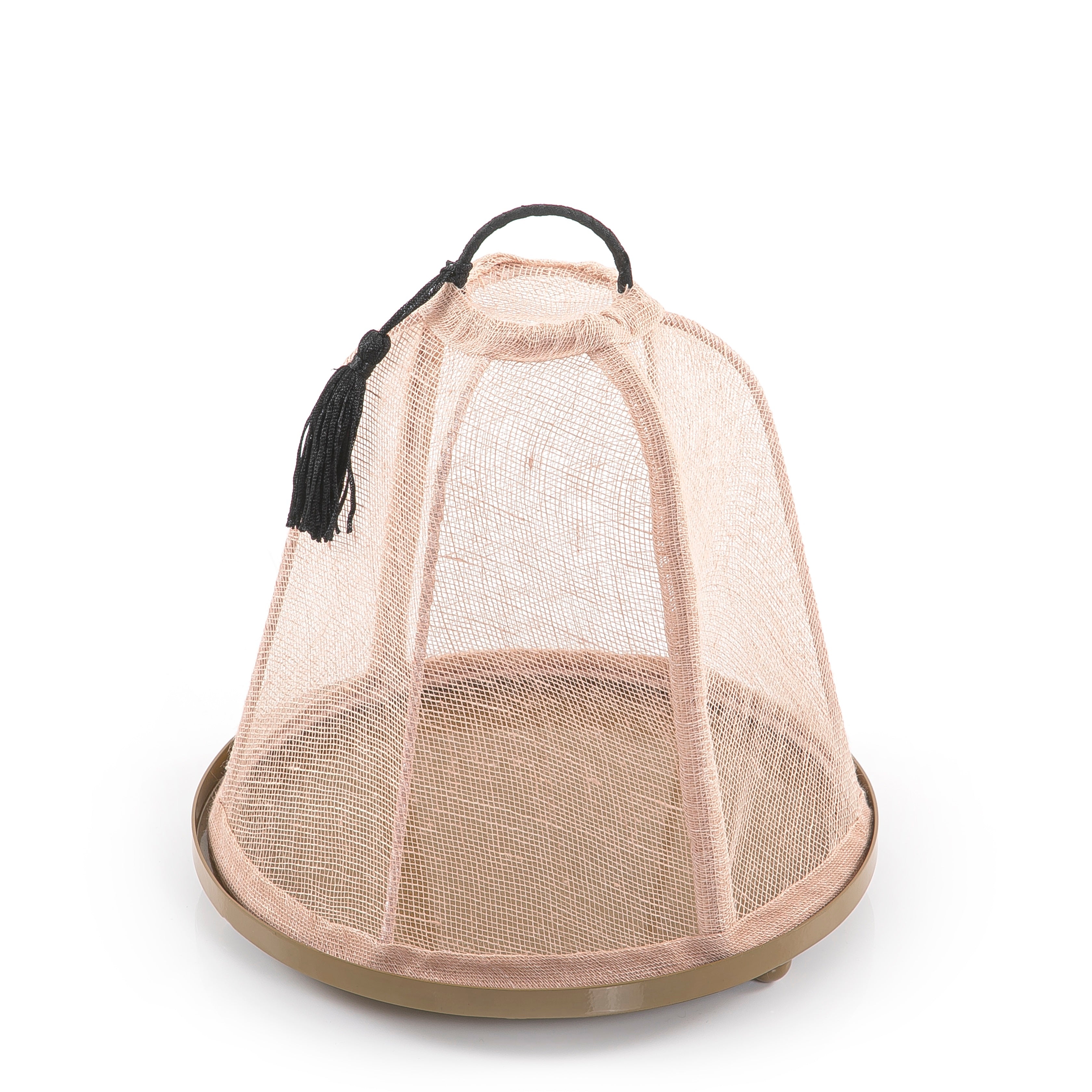 Linen Cover with Metal Base - 24cm