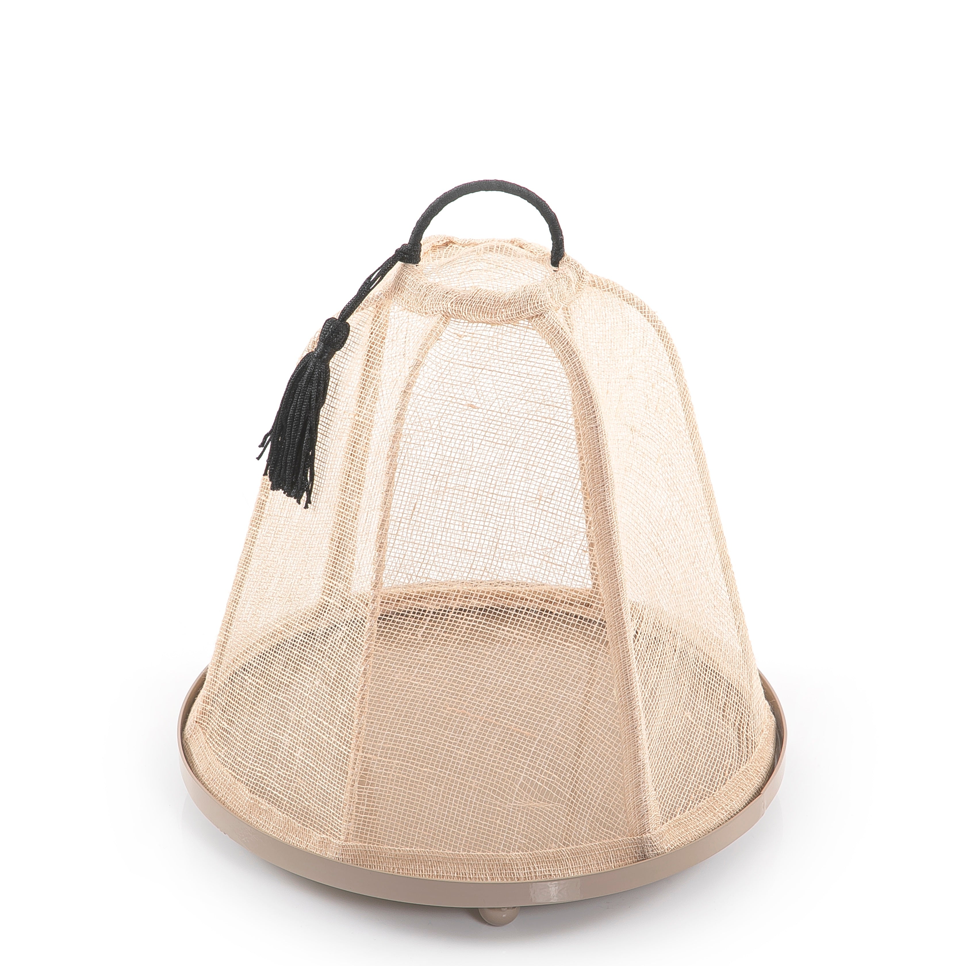 Linen Cover with Metal Base - 24cm