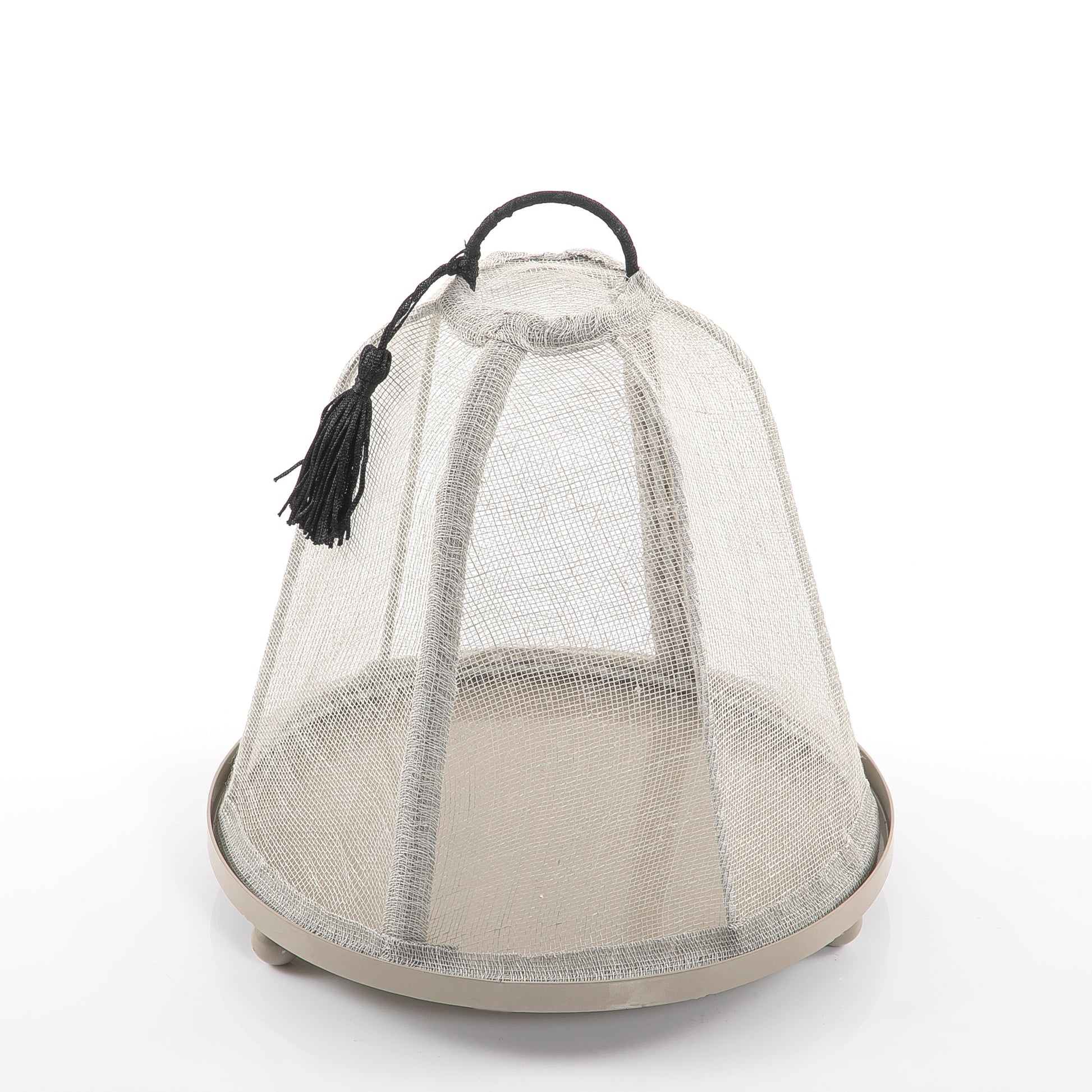 Linen Cover with Metal Base - 24cm