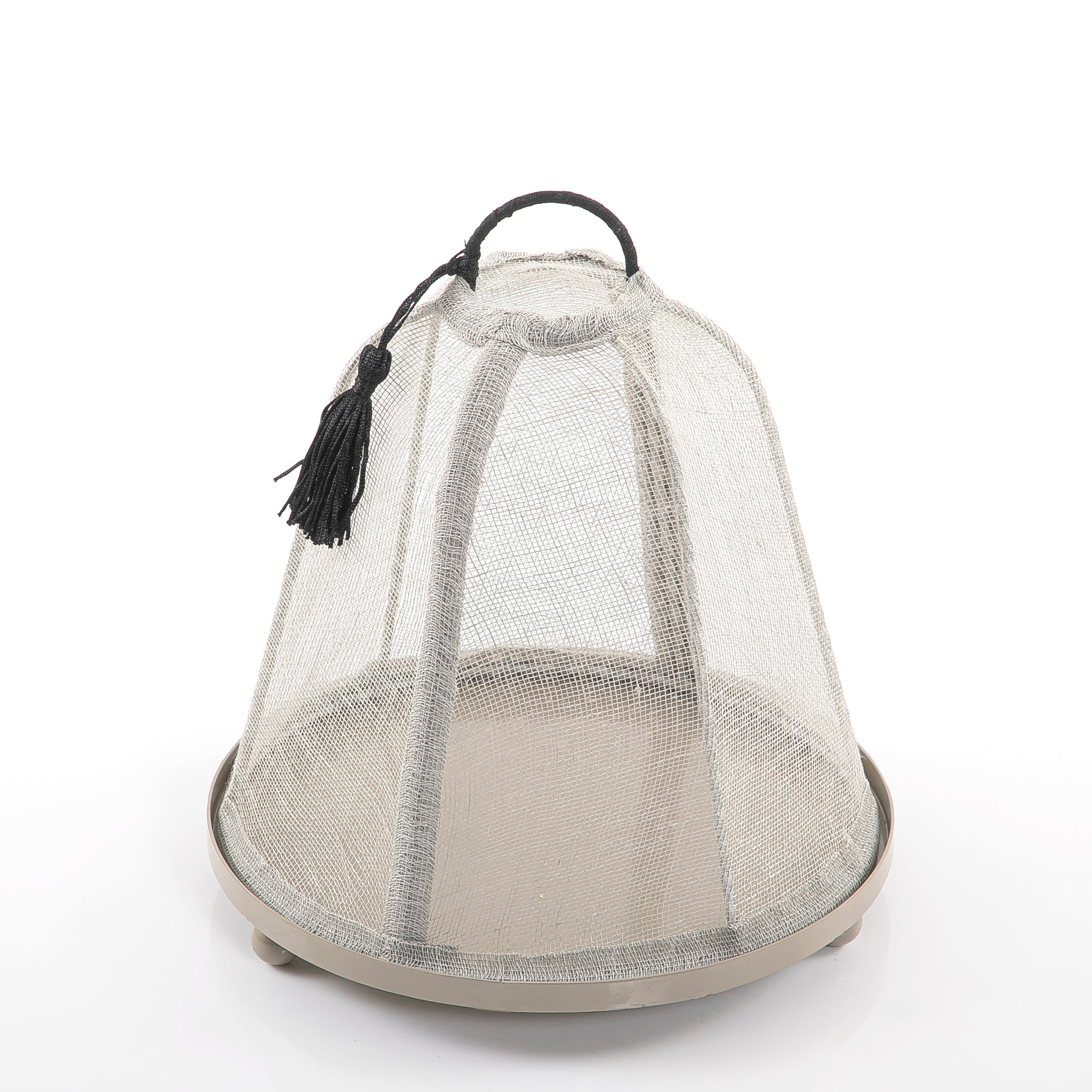 Linen Cover with Metal Base - 24cm