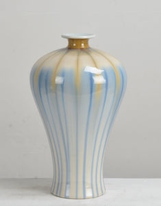 Striped Ceramic Vase - 32cm