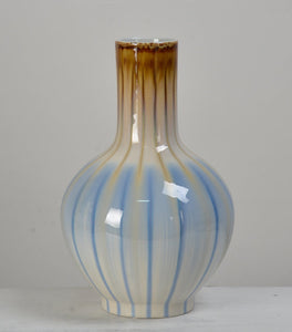 Striped Ceramic Vase - 34cm
