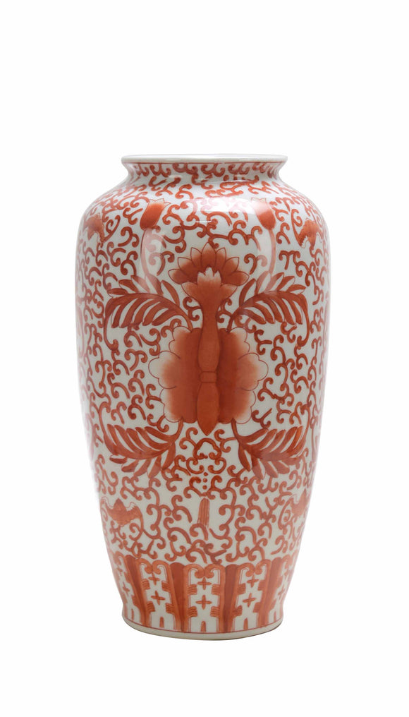 Coral Ceramic Vase - 35cm