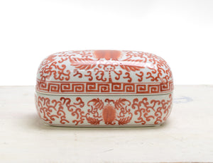 Coral Ceramic Trinket Box