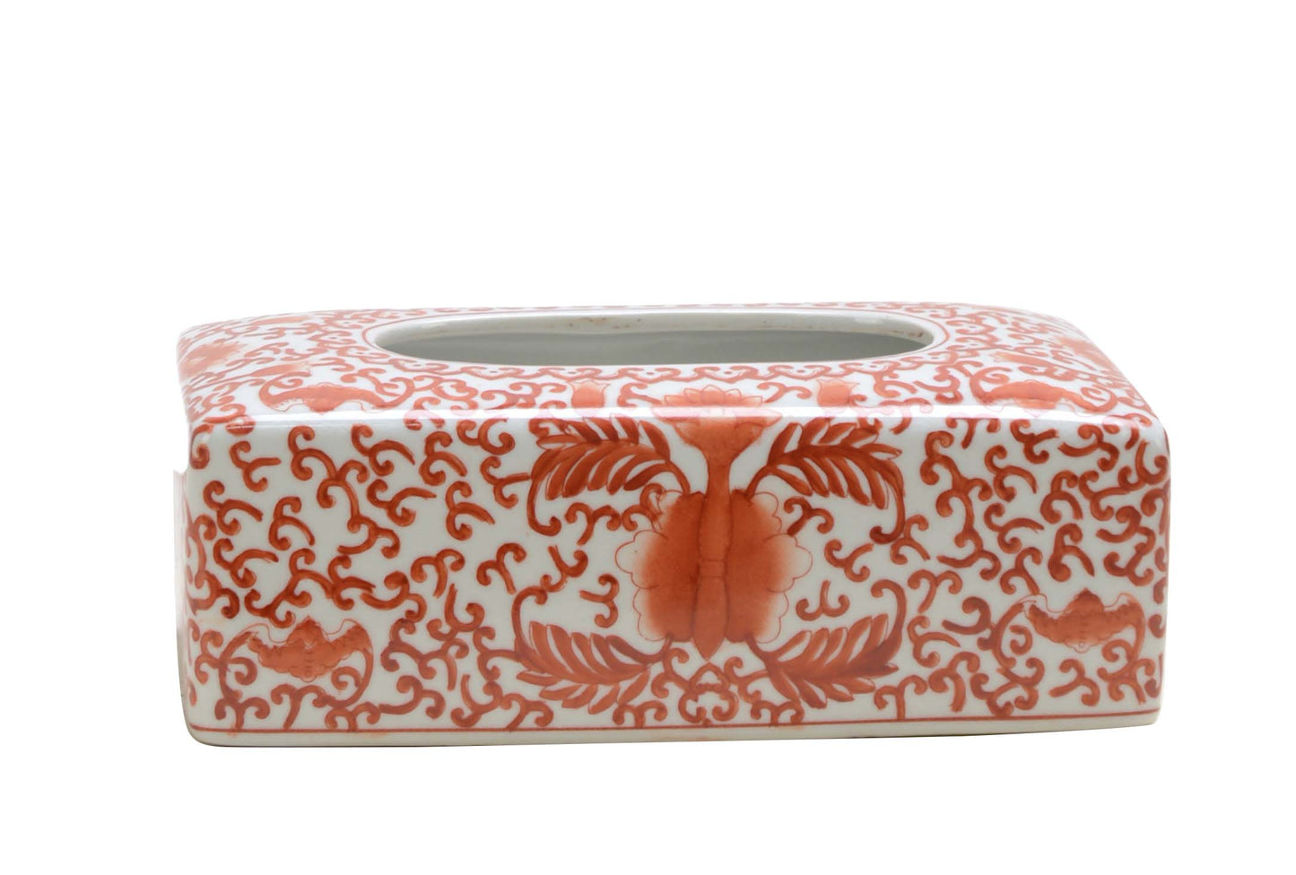 Coral Ceramic Tissue Box