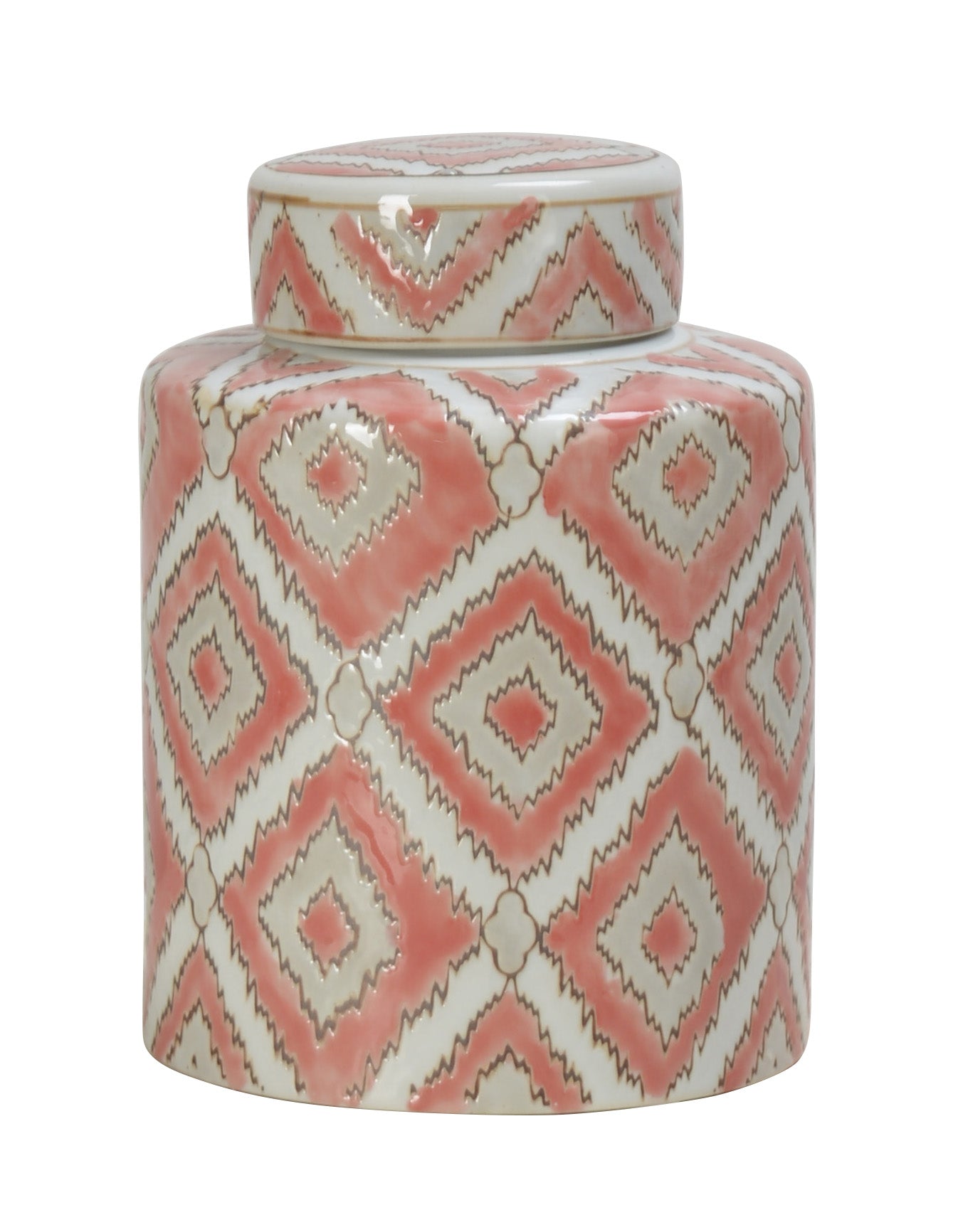 Zigzag Ceramic Ginger Jar - 19cm