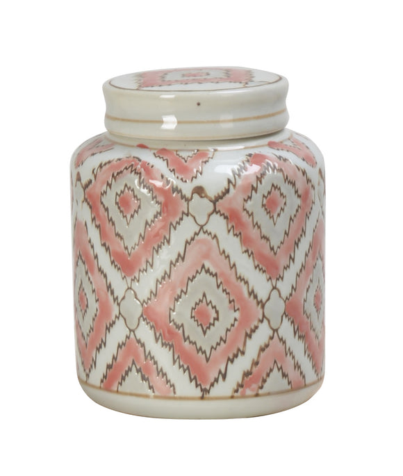 Zigzag Ceramic Mini Jar - 13cm